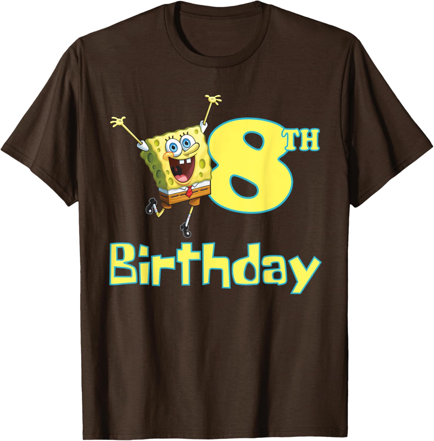 Mademark SpongeBob SquarePants 8th Birthday T-Shirt for Kids Fun Fashion - 2