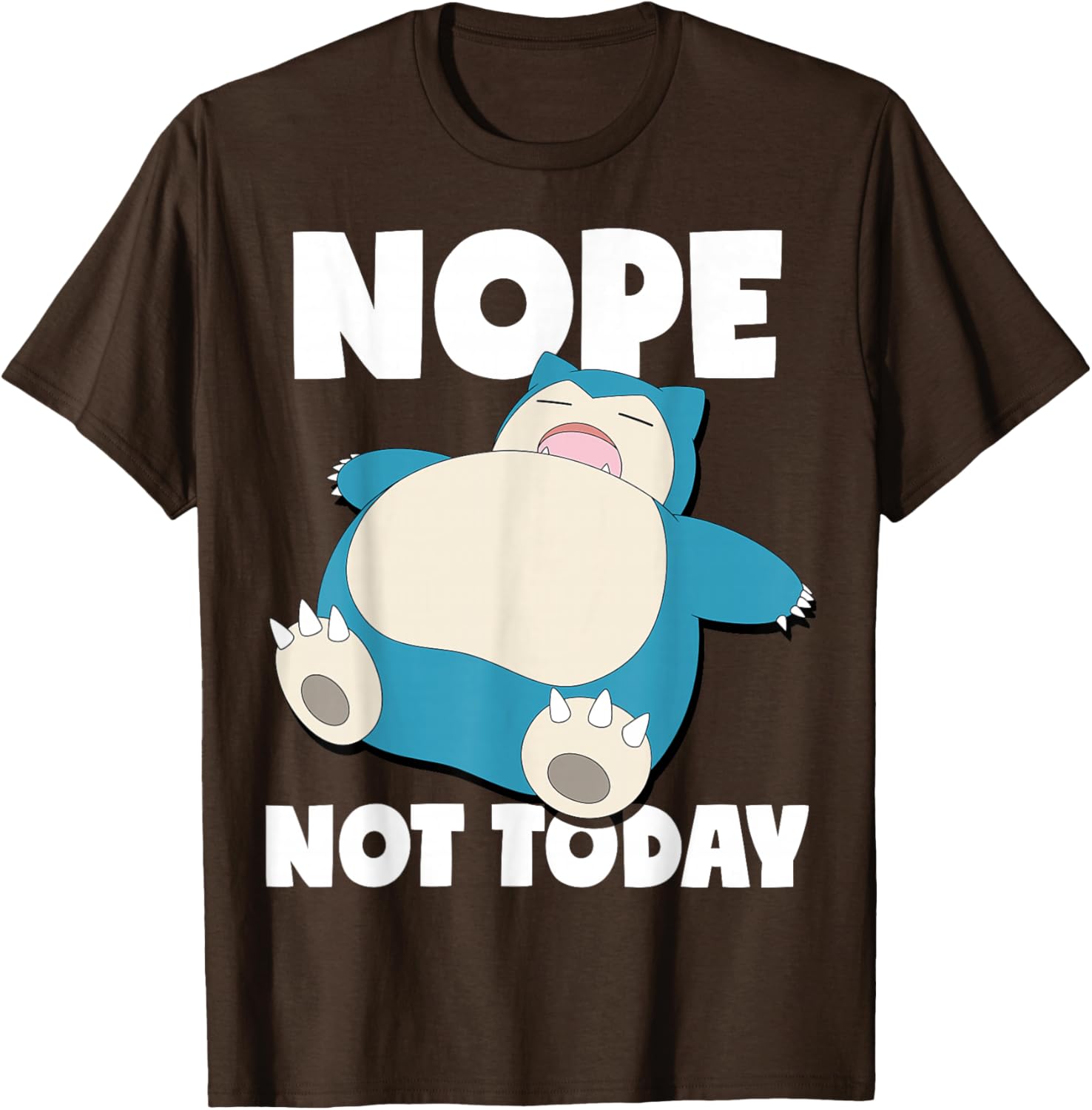 Snorlax Sleeping Nope Not Today T-Shirt for Pokémon Fans - Fun Apparel - 11