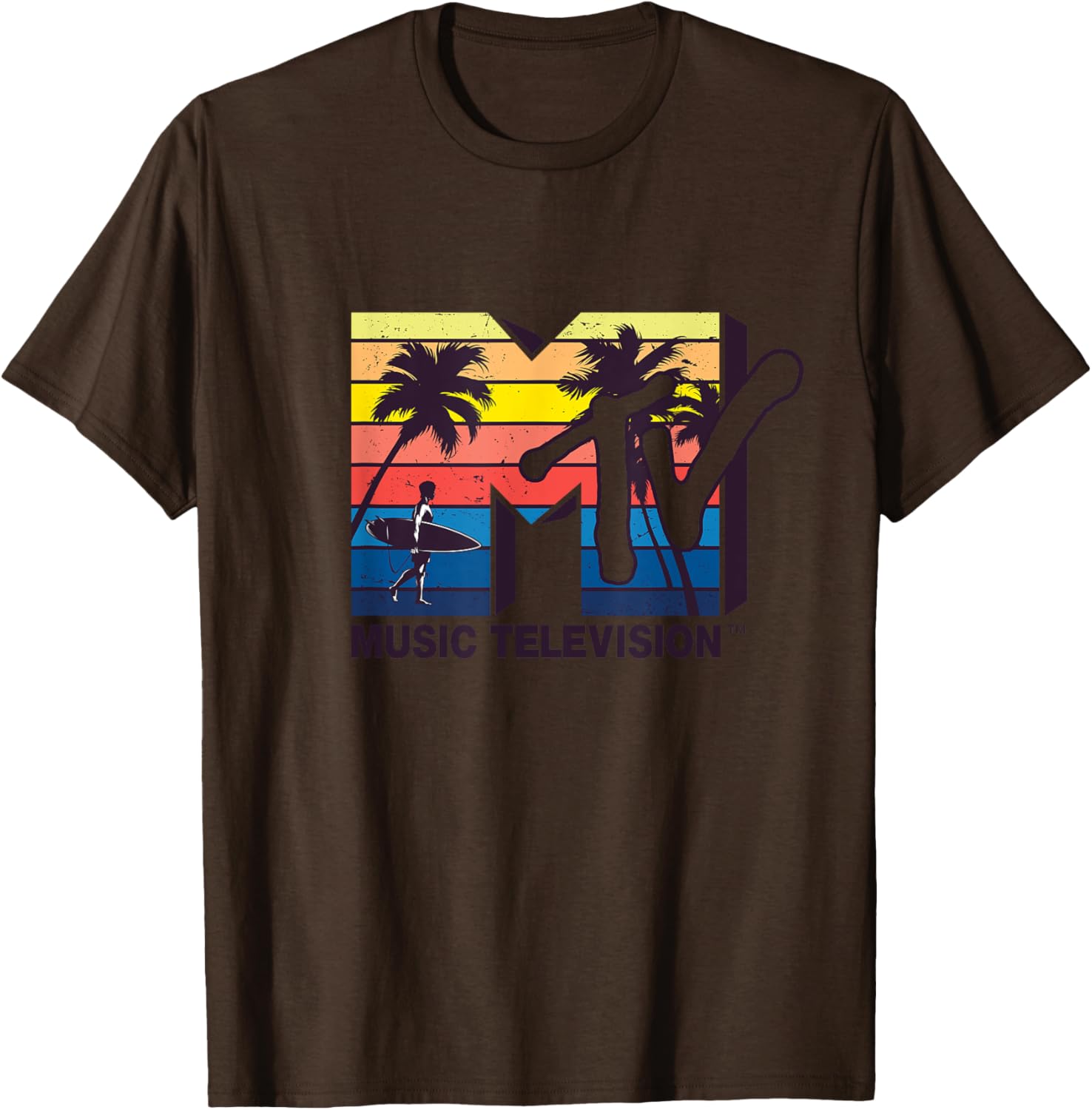 Mademark x MTV Vintage Surfer Palm T-Shirt for Retro Style Lovers - 18