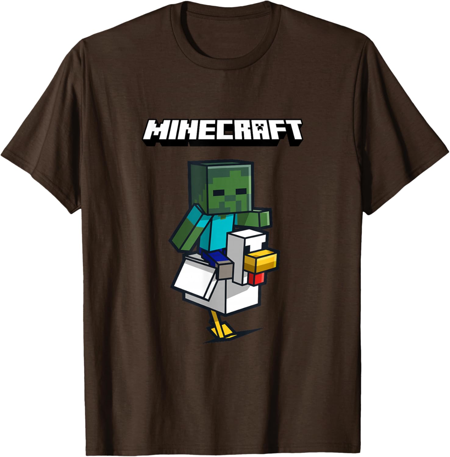 Cool Minecraft Zombie Ride Chicken Jockey T-Shirt for Gamers and Fans - 4
