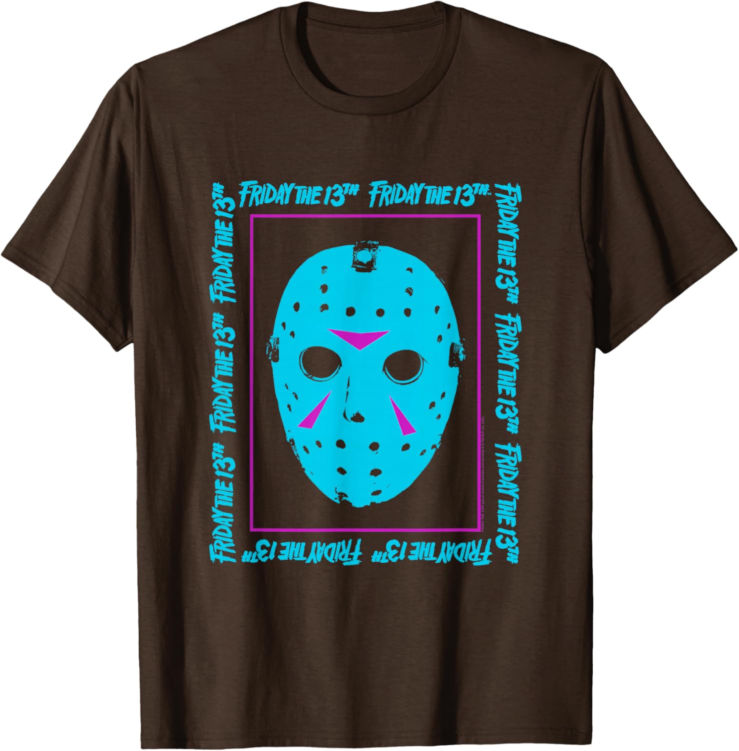 Ripple Junction Friday the 13th 1980 Blue Mask Frame T-Shirt for Fans - 9