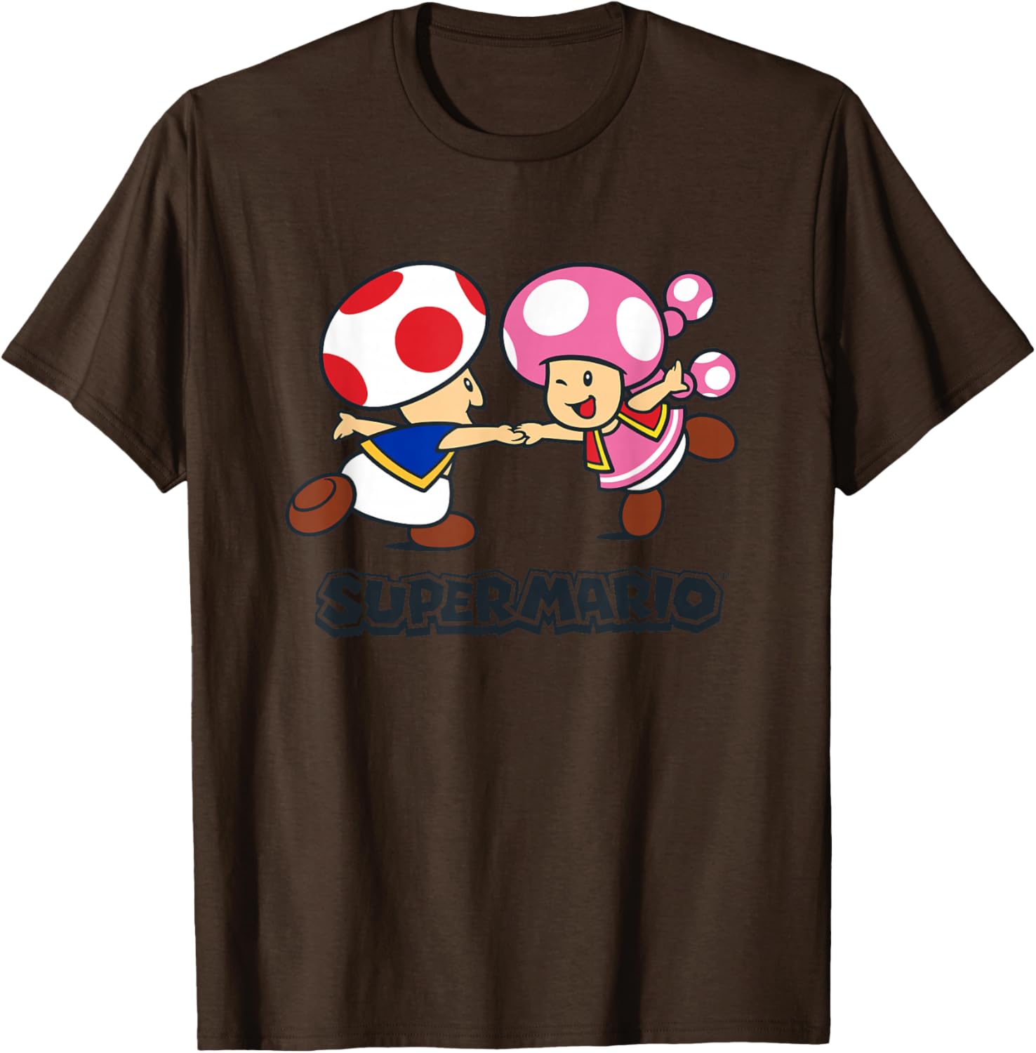 Super Mario Bros Happy Toads Classic Nintendo Duo T-Shirt for Fans - 8