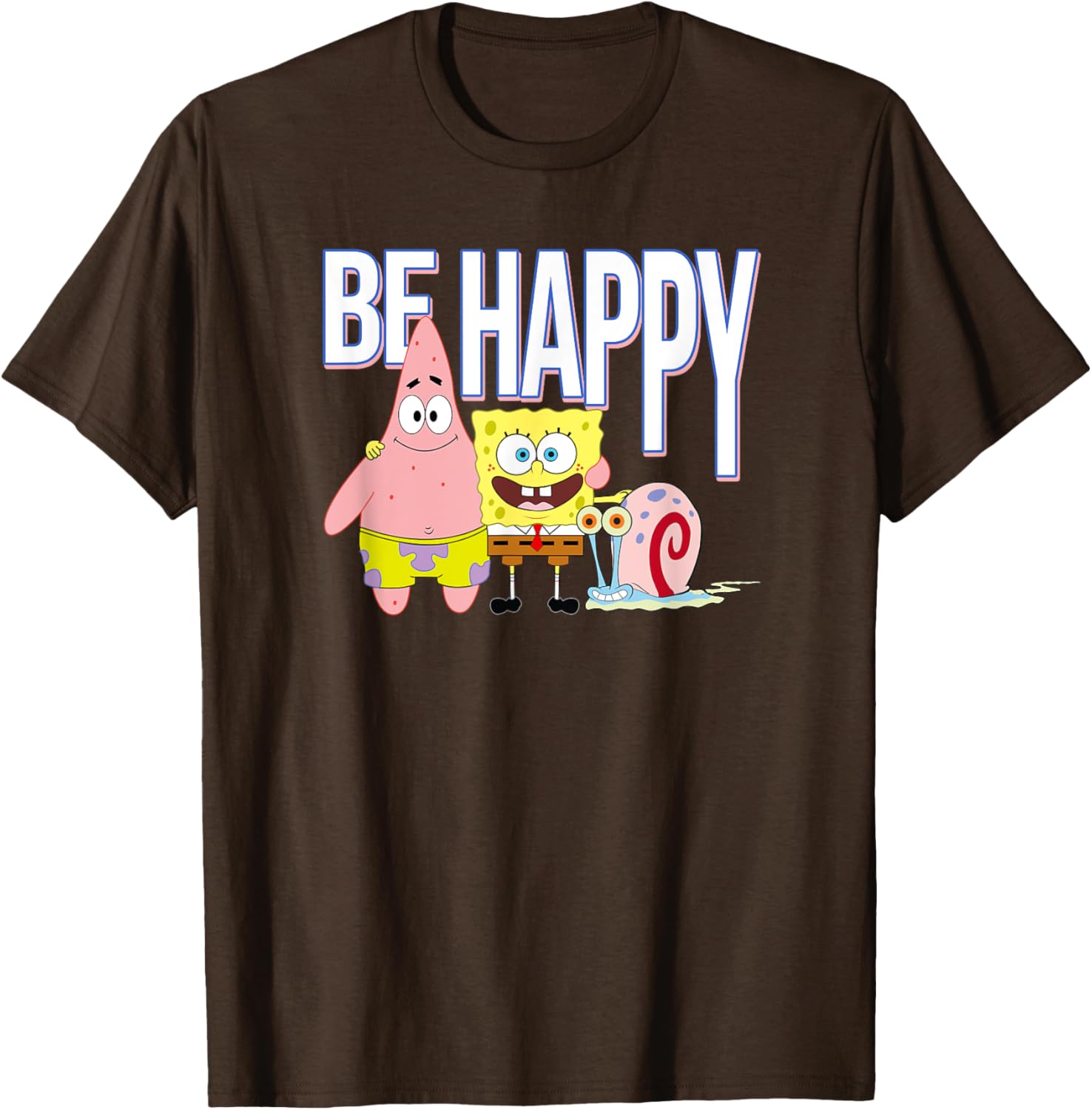 Be Happy T-Shirt with Patrick, SpongeBob & Gary from Mademark Collection - 12