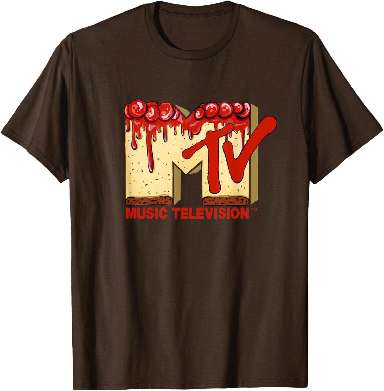 Mademark x MTV Cherry Pie Cake T-Shirt - Original MTV Logo Apparel - 4