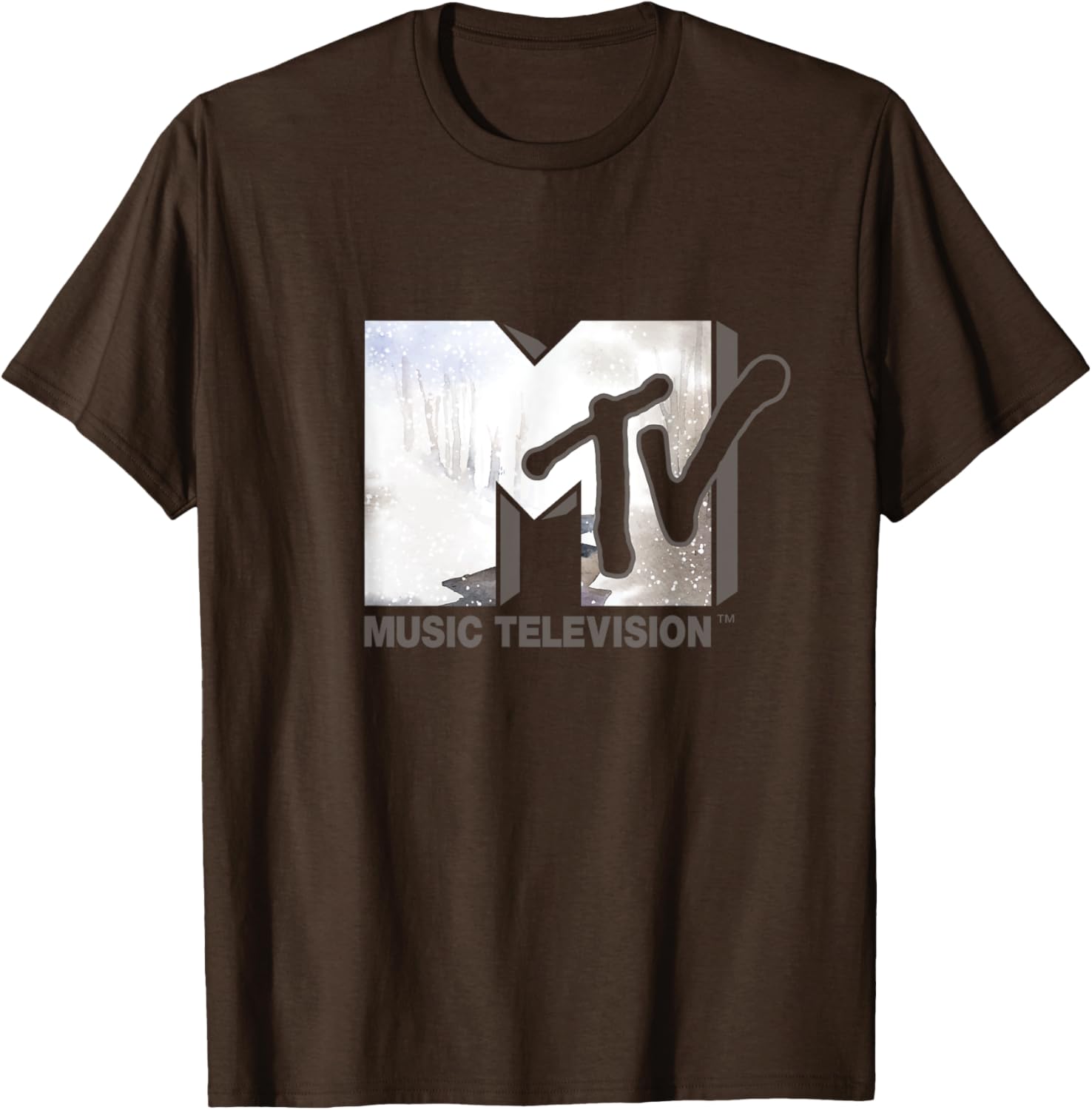Mademark x MTV Winter Night Landscape T-Shirt with Official Logo - 7