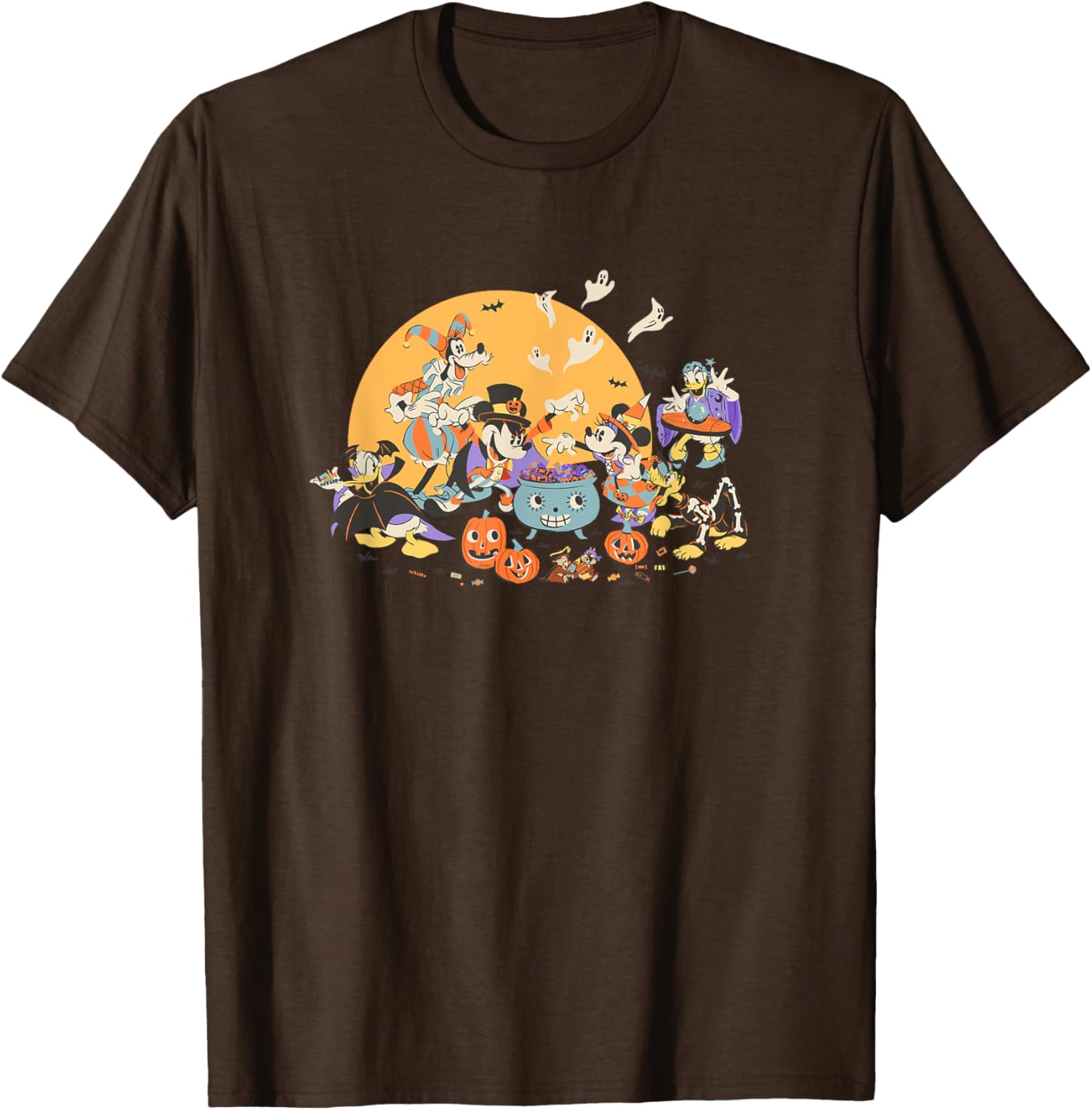 Disney Mickey and Friends Halloween Retro T-Shirt for Fun Holiday Style - 5