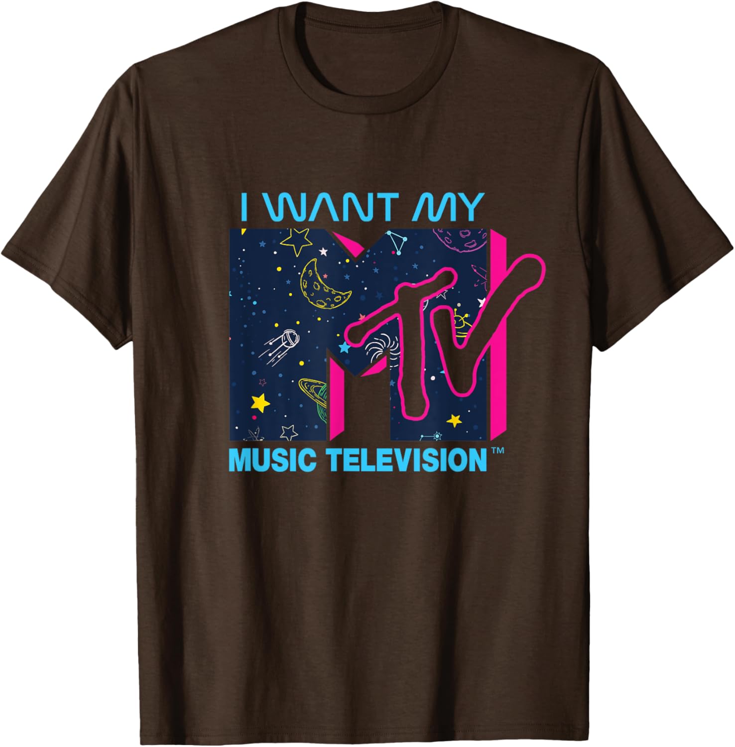 Mademark x MTV Official I Want My MTV Logo Space T-Shirt for Fans - 17