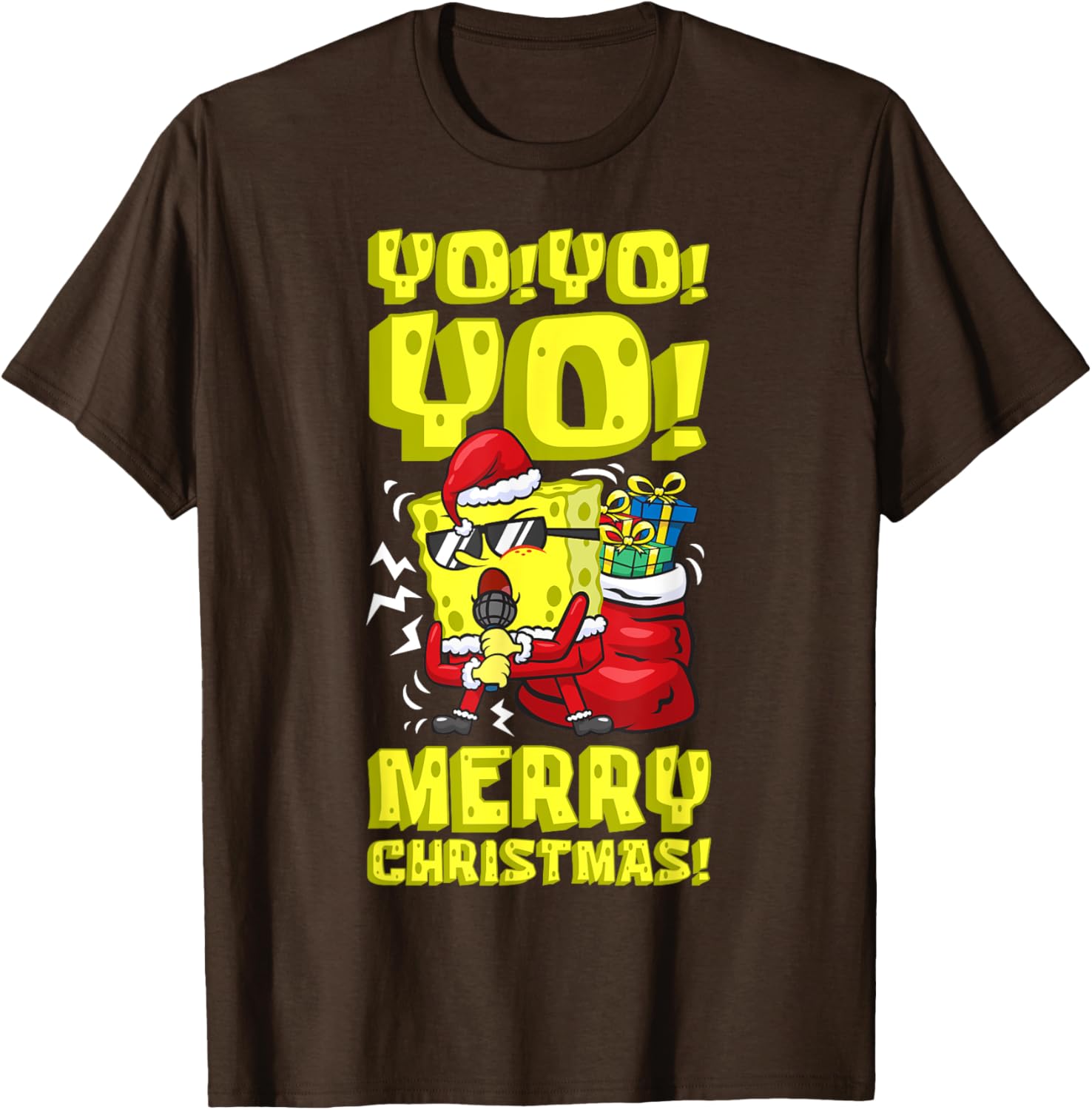 Mademark SpongeBob Santa Merry Christmas T-Shirt Fun Holiday Gift - 18