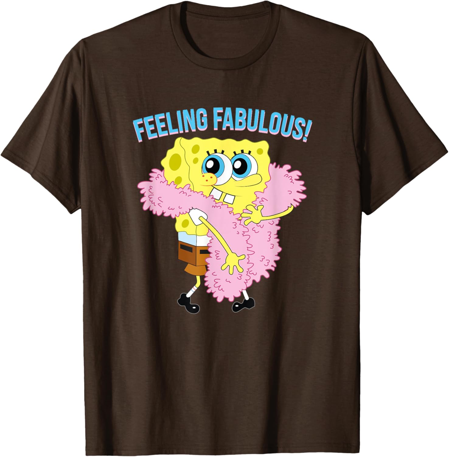 Mademark SpongeBob SquarePants Feeling Fabulous Feather Boa T-Shirt - 18