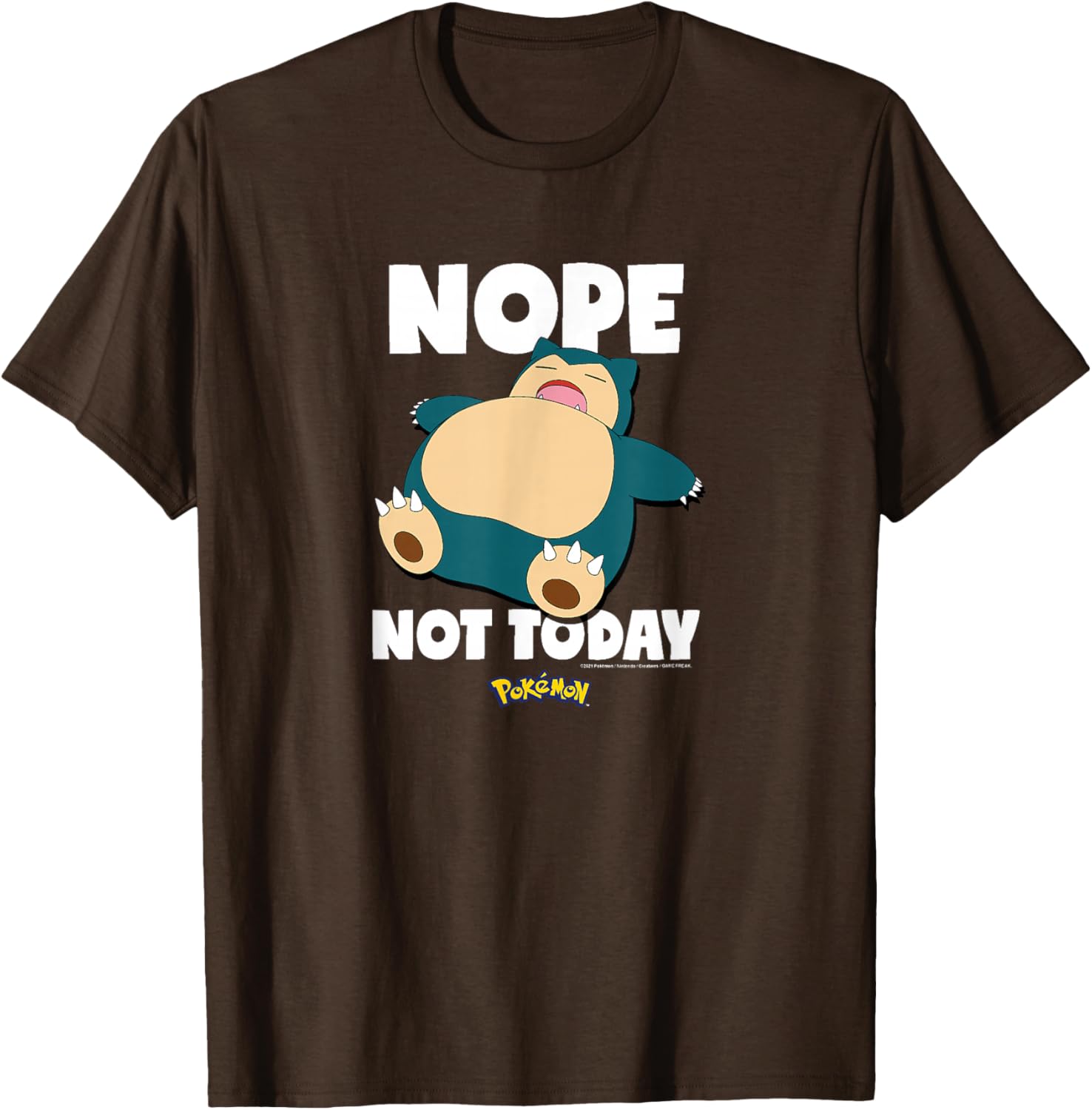 Pokémon Snorlax Nope Not Today T-Shirt for Casual Style and Comfort - 15