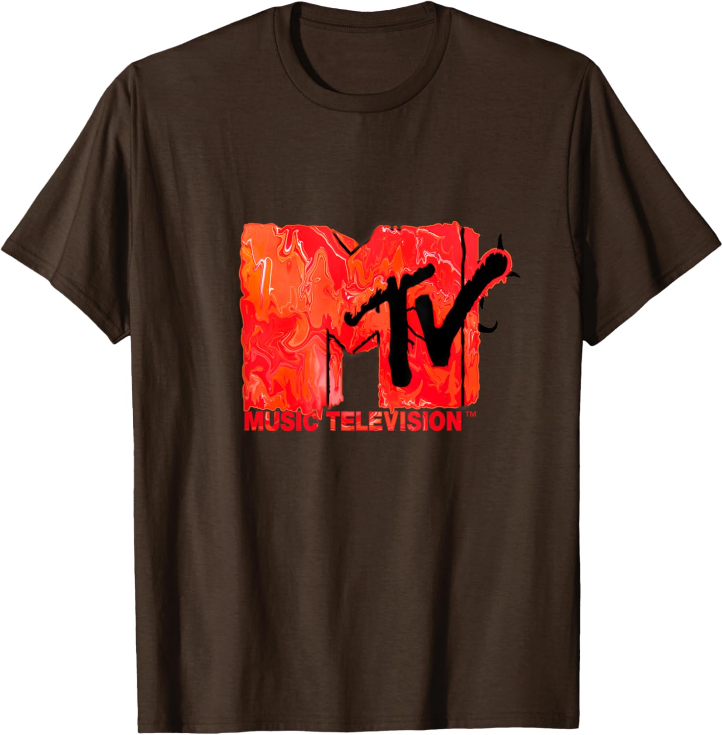 Mademark x MTV Red Lava Flow Logo T-Shirt for Stylish Fans - 2
