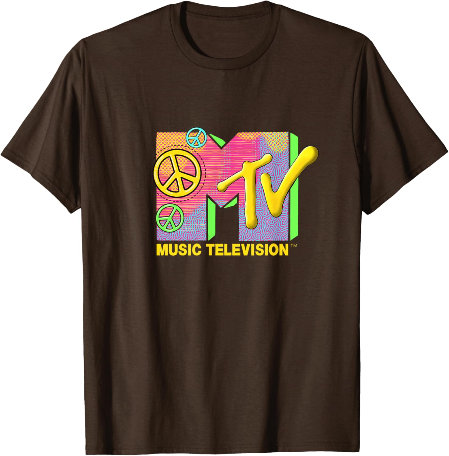 Mademark x MTV Peace Love Happiness T-Shirt - Official Logo Apparel - 26