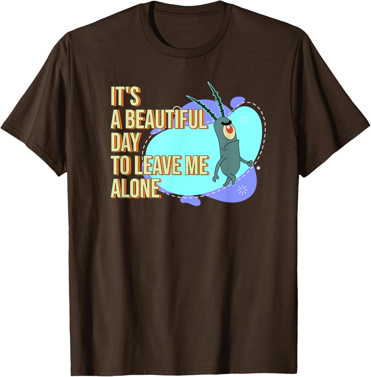 Mademark SpongeBob SquarePants Plankton Beautiful Day T-Shirt for Fun Style - 5