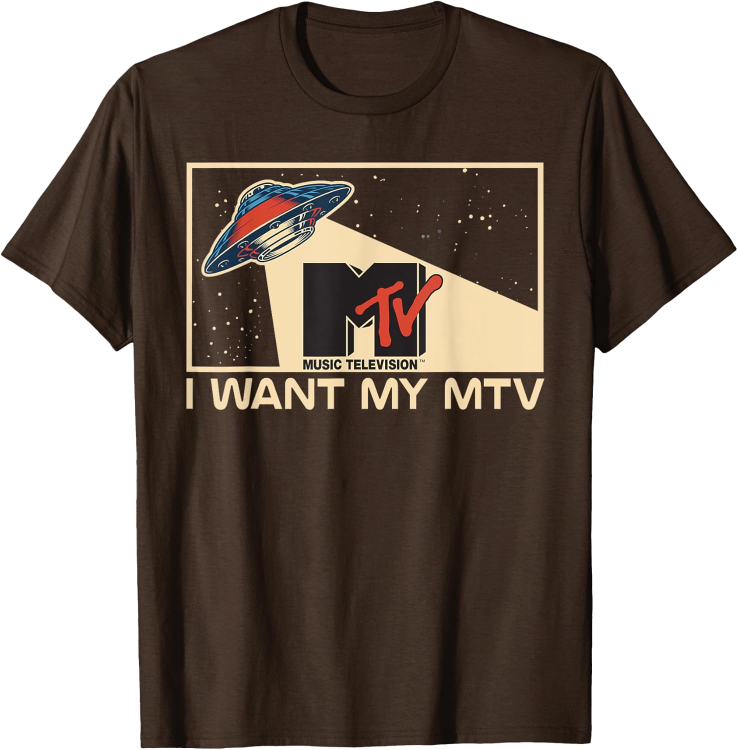 Mademark x MTV Vintage Alien UFO Beam T-Shirt for MTV Fans - 17
