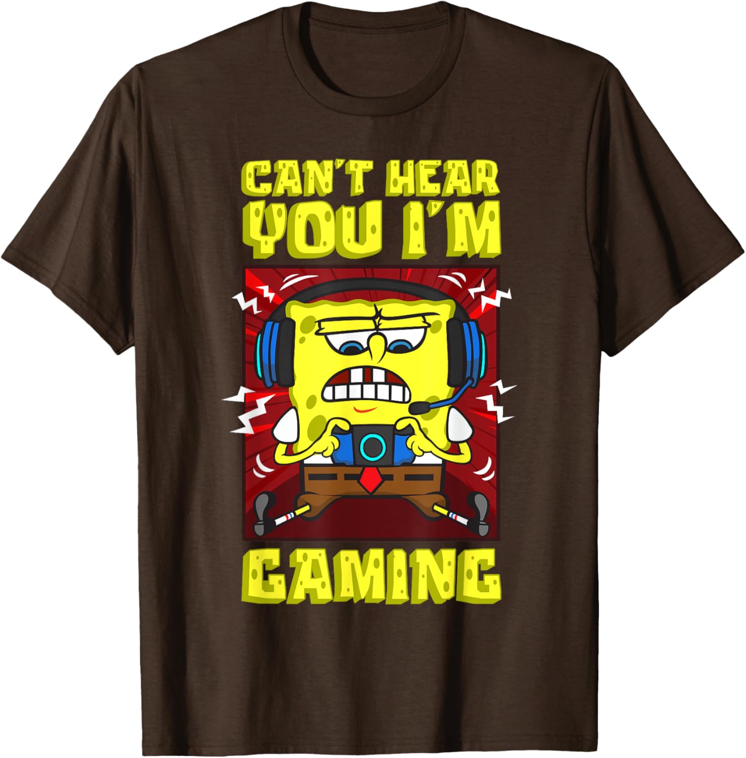 Mademark SpongeBob Gaming T-Shirt for Video Game Lovers and Fans - 16