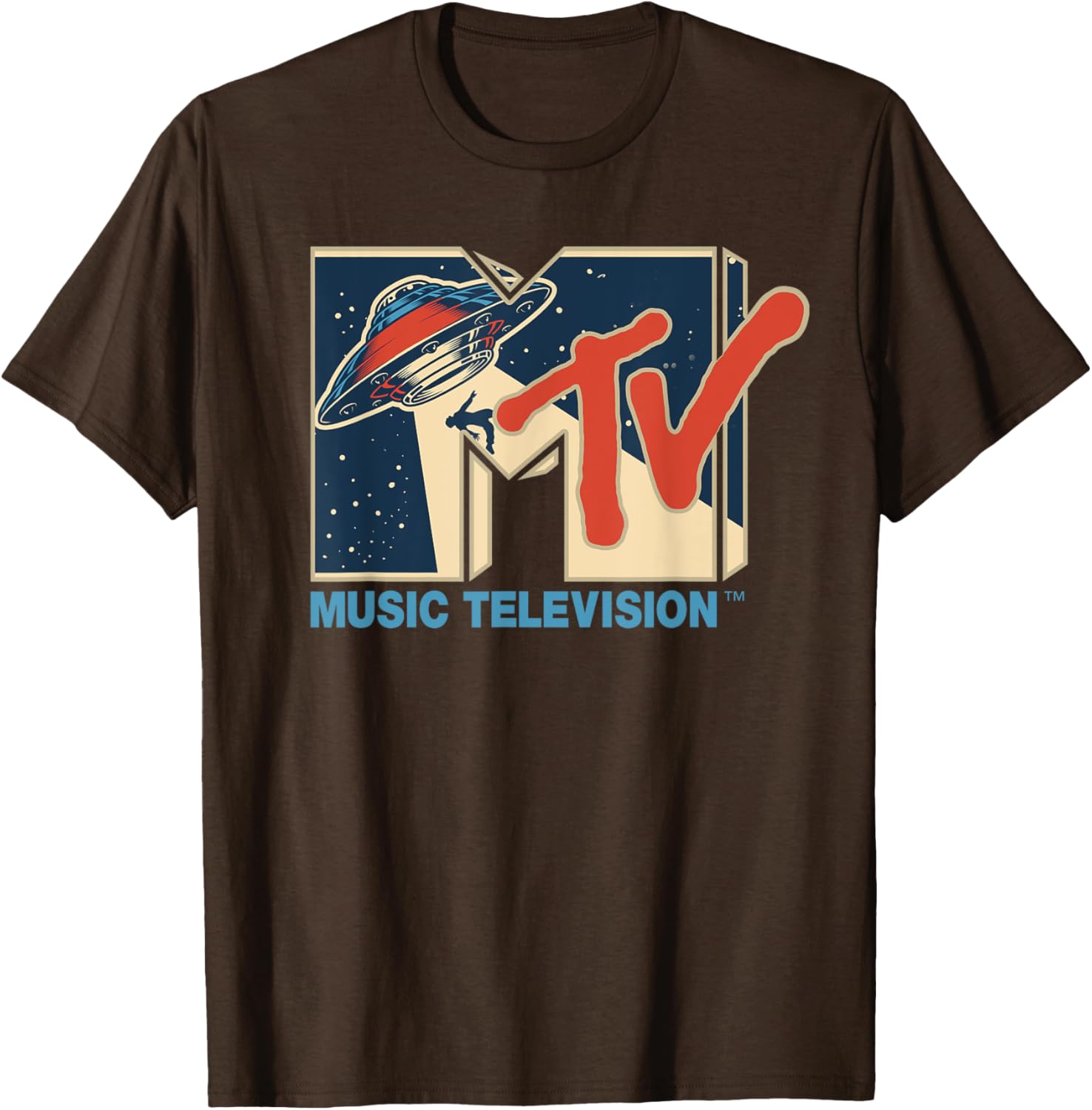 Mademark x MTV Alien UFO Space T-Shirt with Teleporting Beam Design - 17