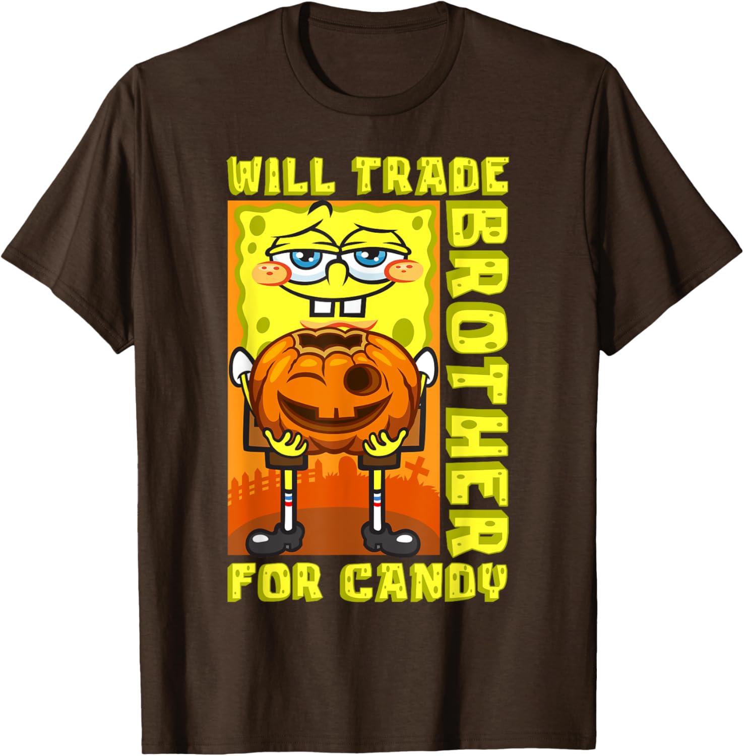 Funny SpongeBob SquarePants T-Shirt - Trade Brother for Candy Gift - 18