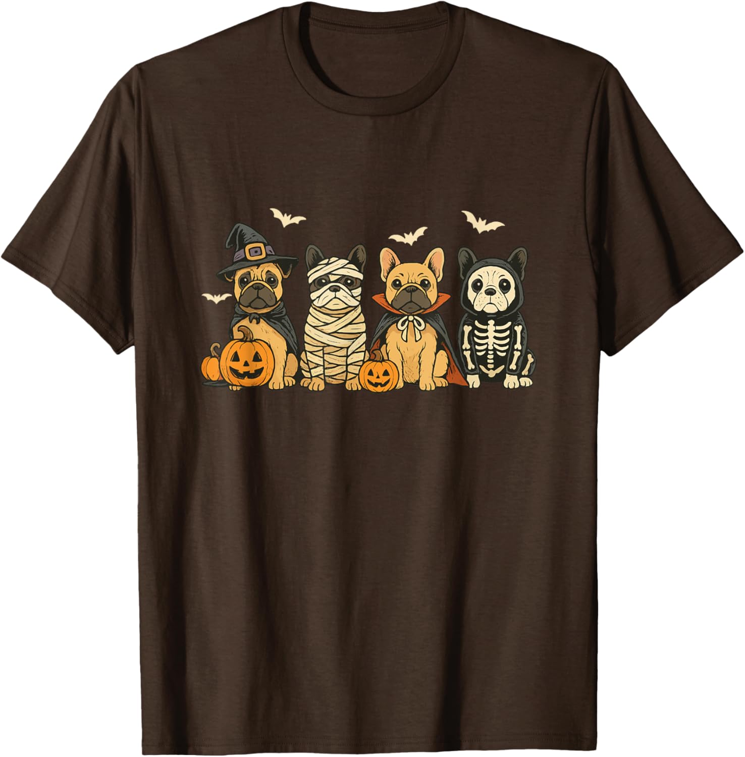 Mummy French Bulldog Halloween Witch Dog Mom T-Shirt for Fall Fun - 6