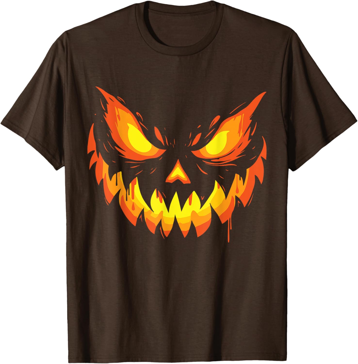 Scary Jack O Lantern Pumpkin Face Halloween T-Shirt for Boys and Men - 21