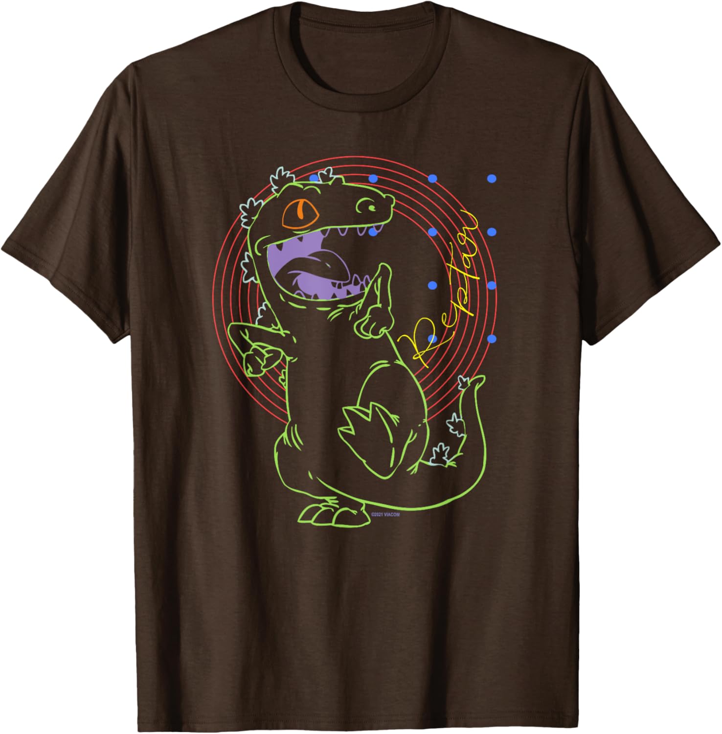 Mademark Rugrats Reptar Retro Outline T-Shirt for Nostalgic Fans - 6
