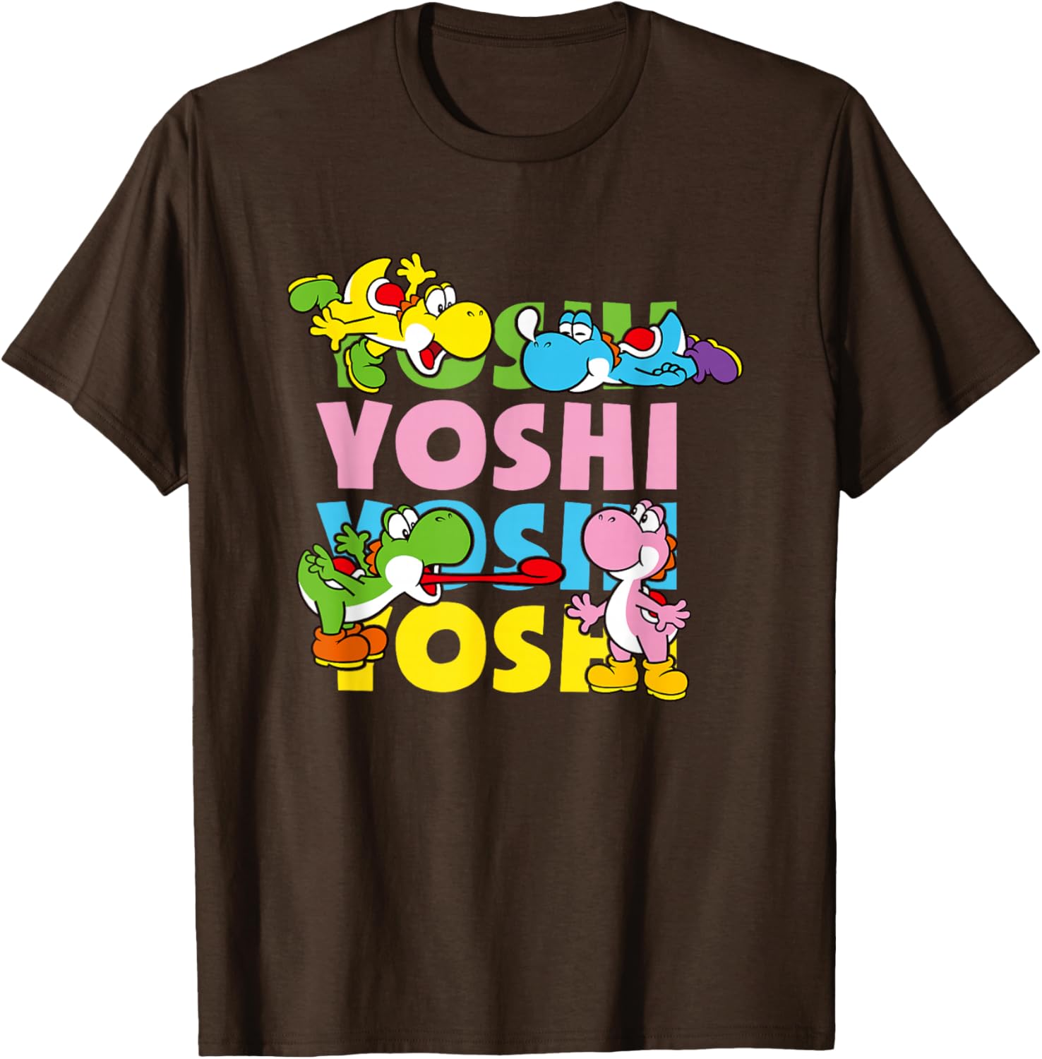 Super Mario Yoshi Pastel Color Icon T-Shirt for Fun Fashion Lovers - 9