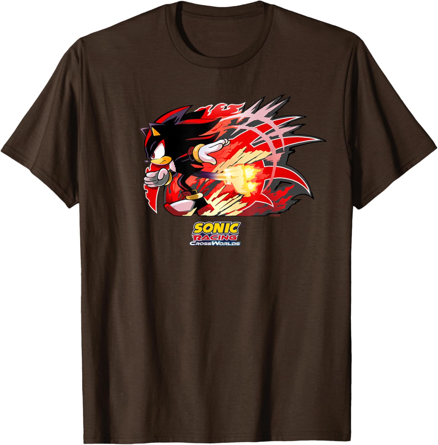 Sonic Racing CrossWorlds Shadow Decal T-Shirt for Gamers and Fans - 19