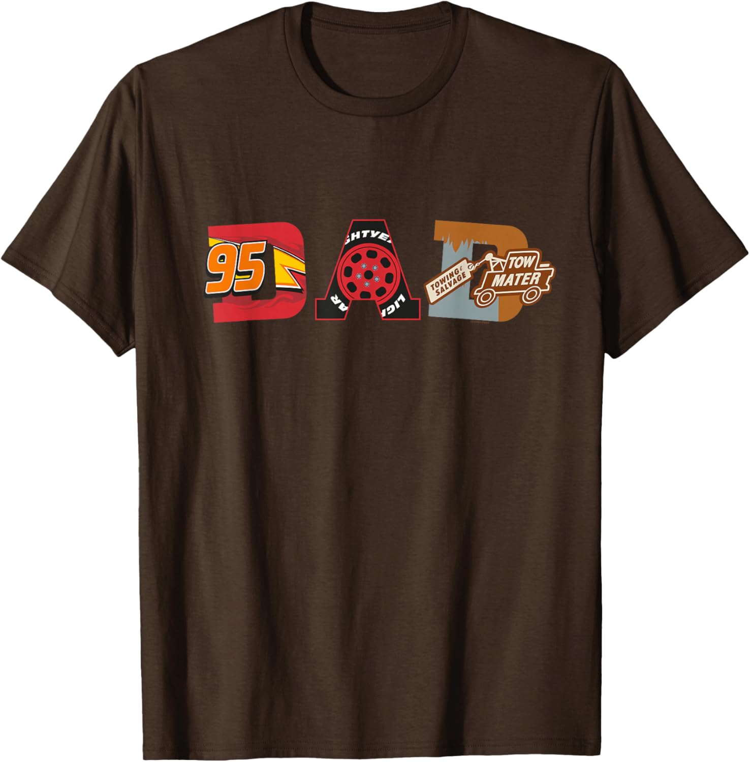 Disney and Pixar Cars Dad Father's Day Birthday T-Shirt for Kids and Dads - 17