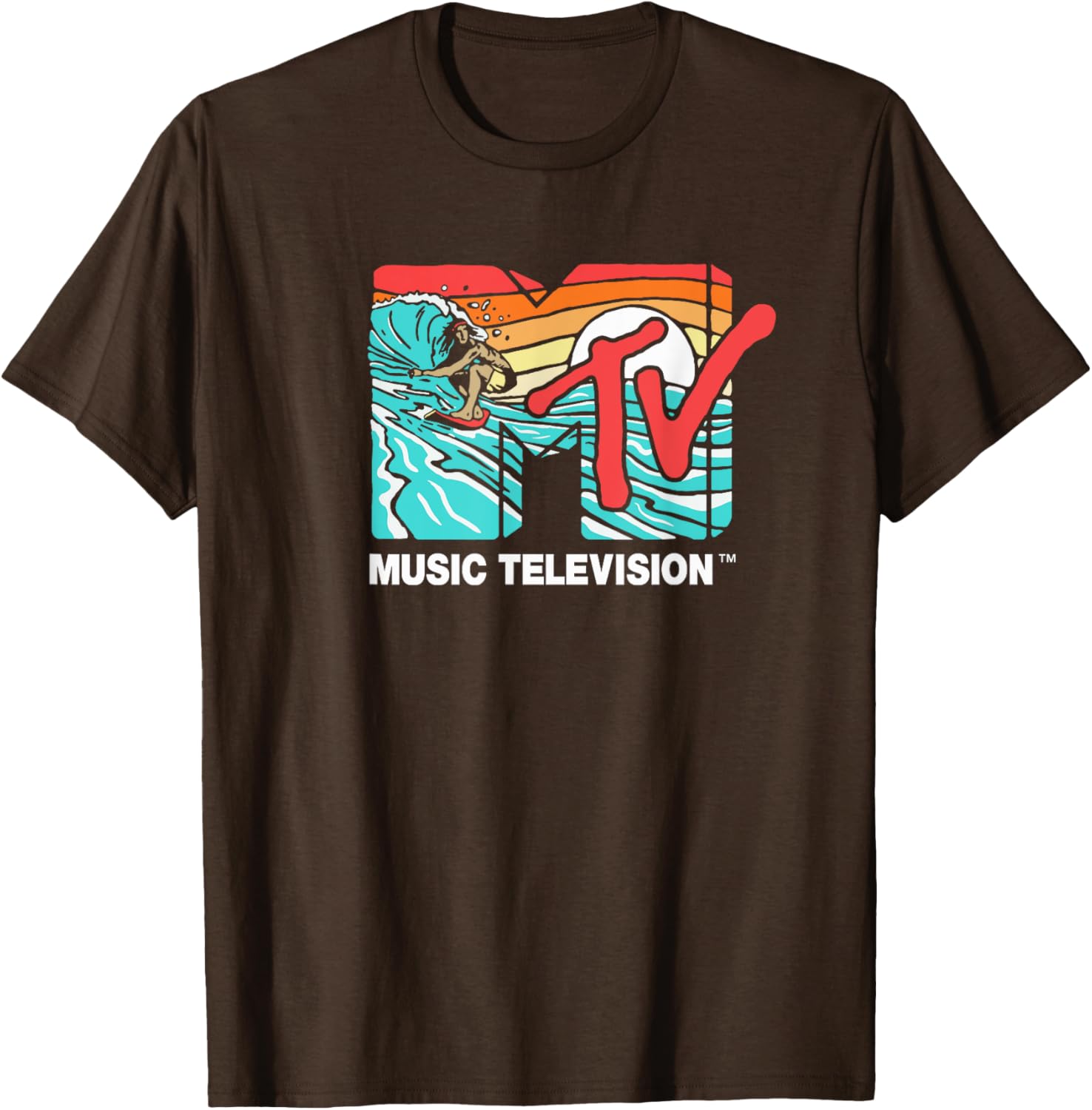 Mademark x MTV Catch a Wave Surfer Logo Retro Graphic T-Shirt - 8