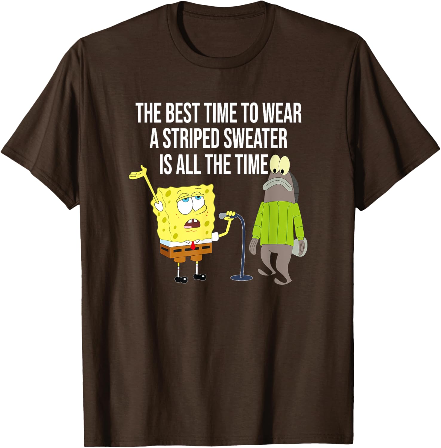 Mademark x SpongeBob SquarePants Striped Sweater T-Shirt for Fun Style - 10