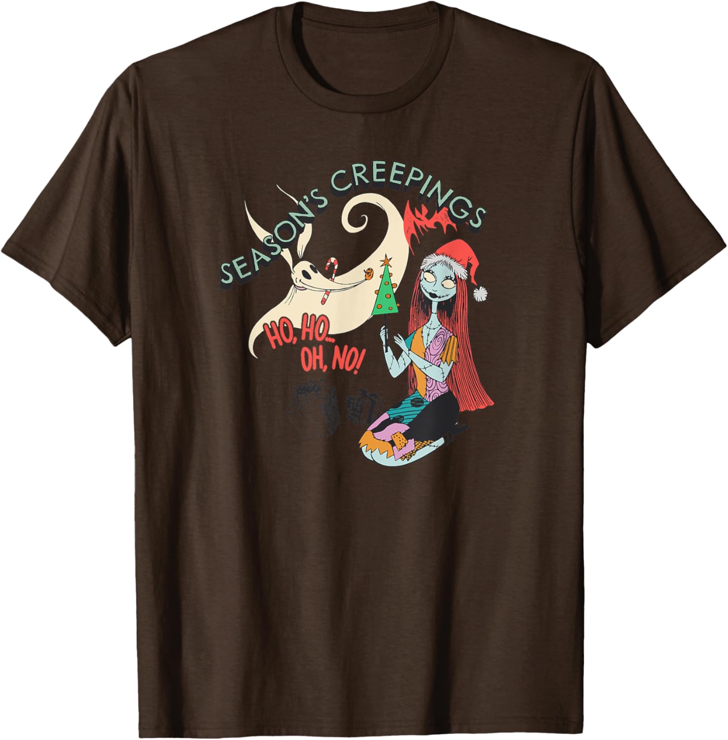 Men's Nightmare Before Christmas Sally and Zero Graphic T-Shirt Grey Small - 4