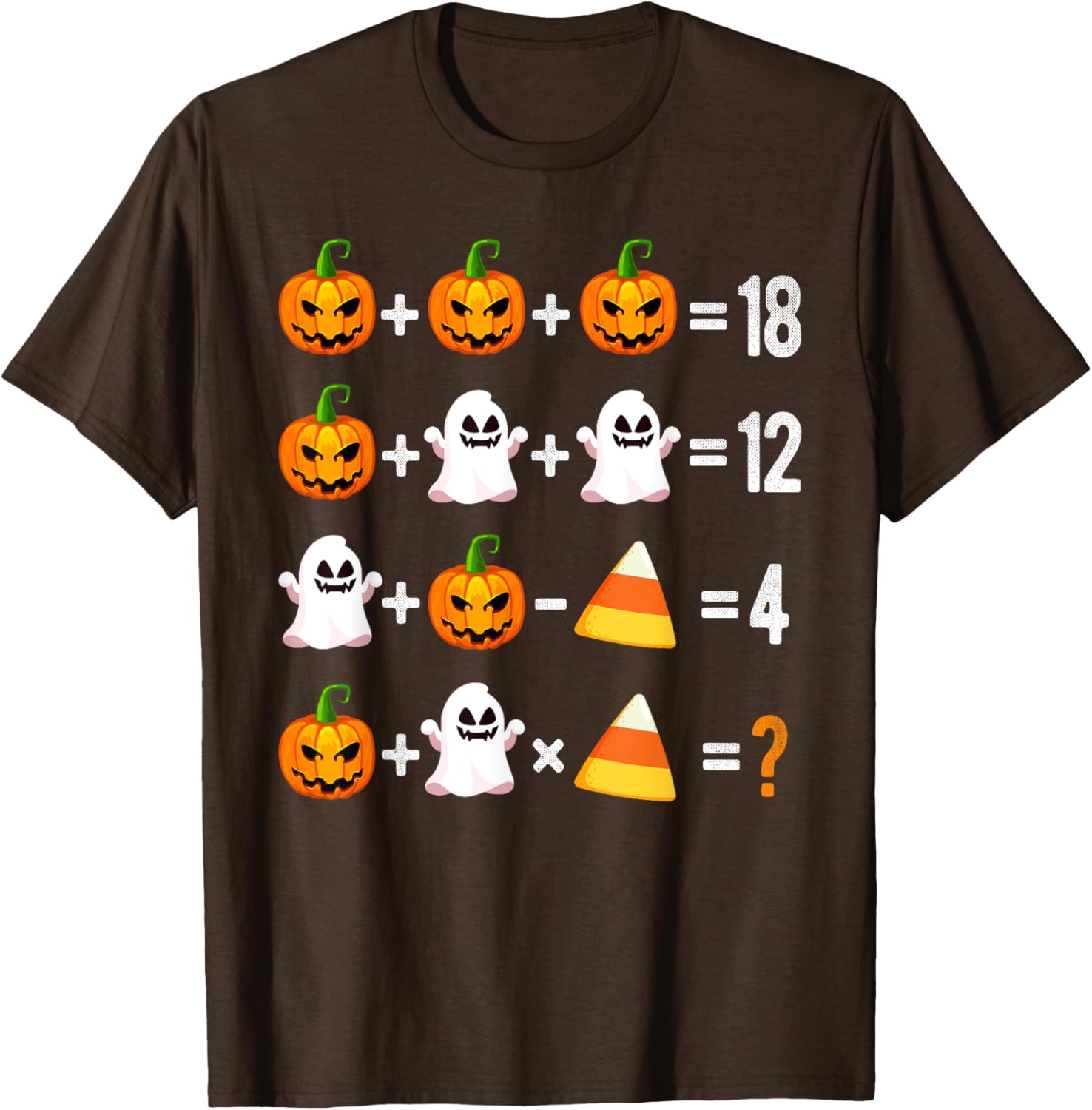 Halloween Order of Operations Math Pumpkin T-Shirt for Teachers - 16