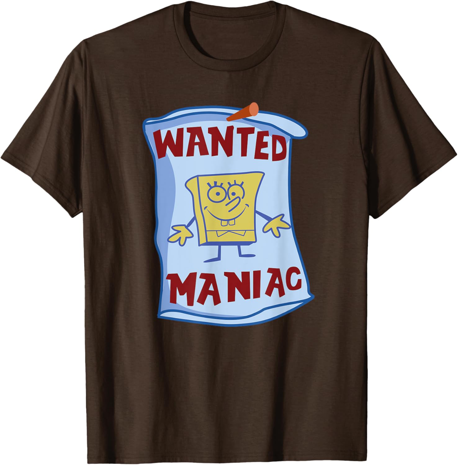 Mademark x SpongeBob SquarePants Wanted Maniac T-Shirt Fun Apparel - 1