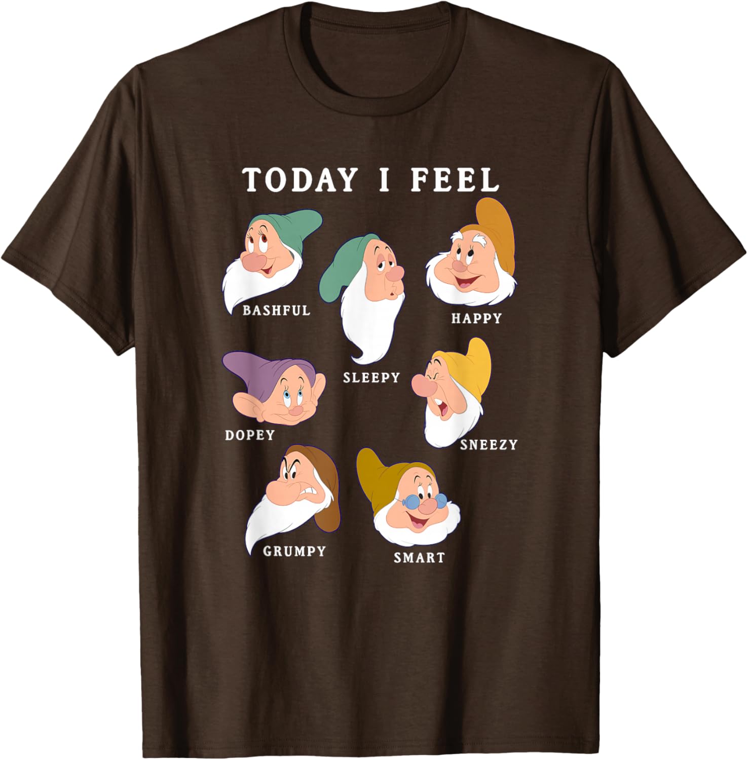Disney Snow White T-Shirt with Seven Dwarfs Expressions for Fans - 5