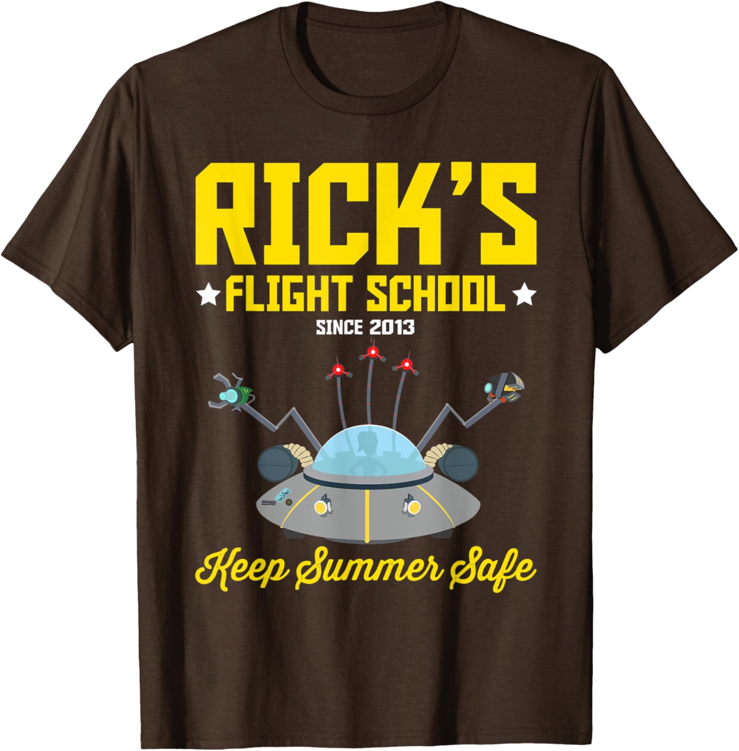 Rick and Morty Flight School Keep Summer Safe T-Shirt for Fans - 3