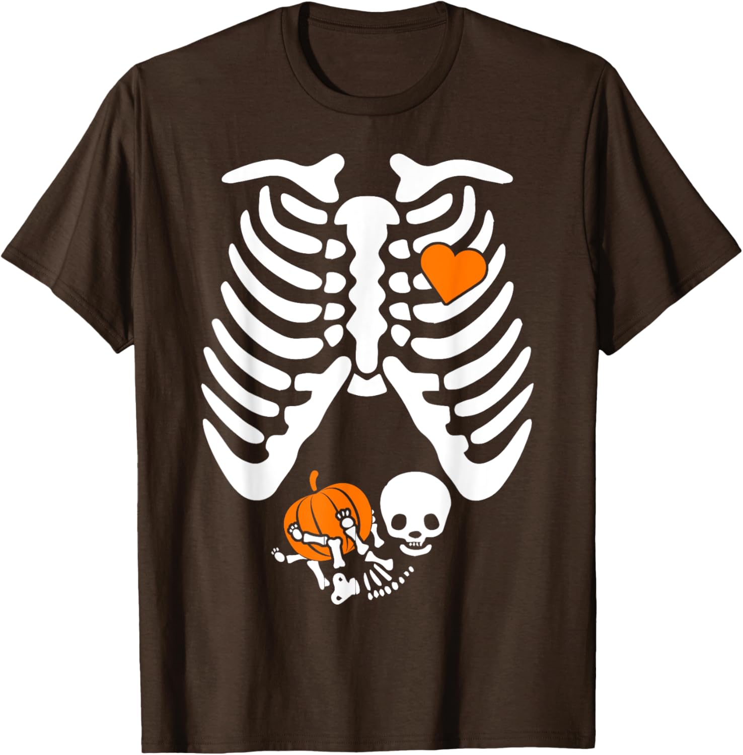 Cute Skeleton Pregnancy Announcement T-Shirt for Halloween Moms - 2