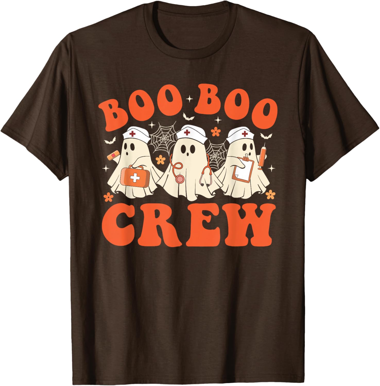 Boo Boo Crew Nurse Ghost Scrub Top Halloween Costume T-Shirt for Nurses - 9