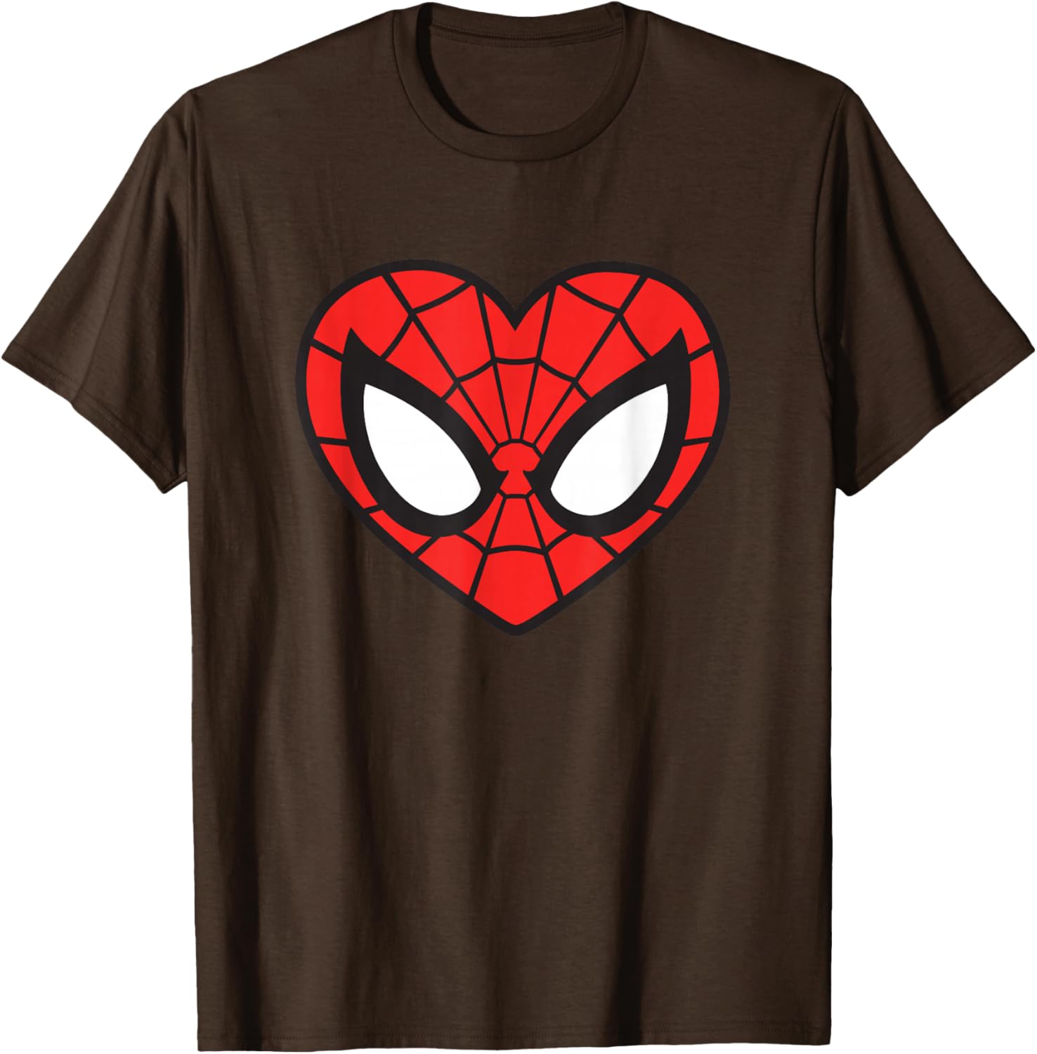Marvel Spider-Man Heart Mask Logo T-Shirt Stylish Graphic Tee for Fans - 5