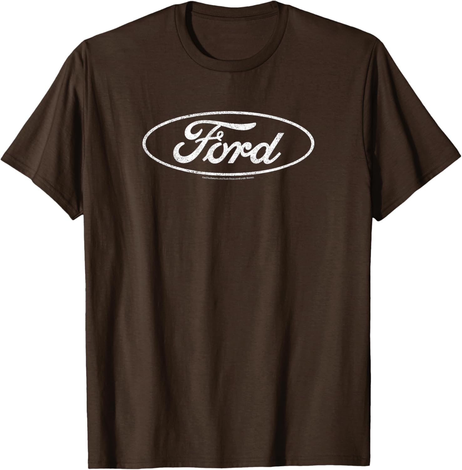 Ford Distressed White Oval Logo T-Shirt for Casual Style and Comfort - 3