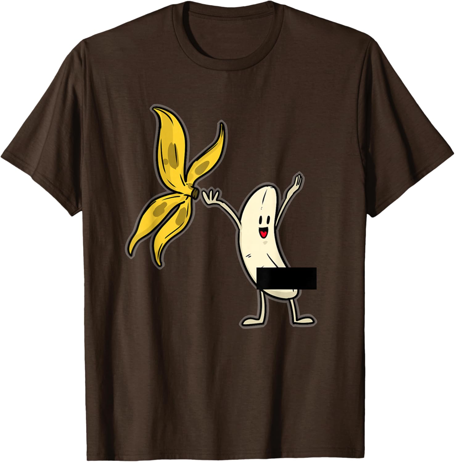 Funny Banana Striptease Censored Adult Tee Shirt for Humor Lovers - 13