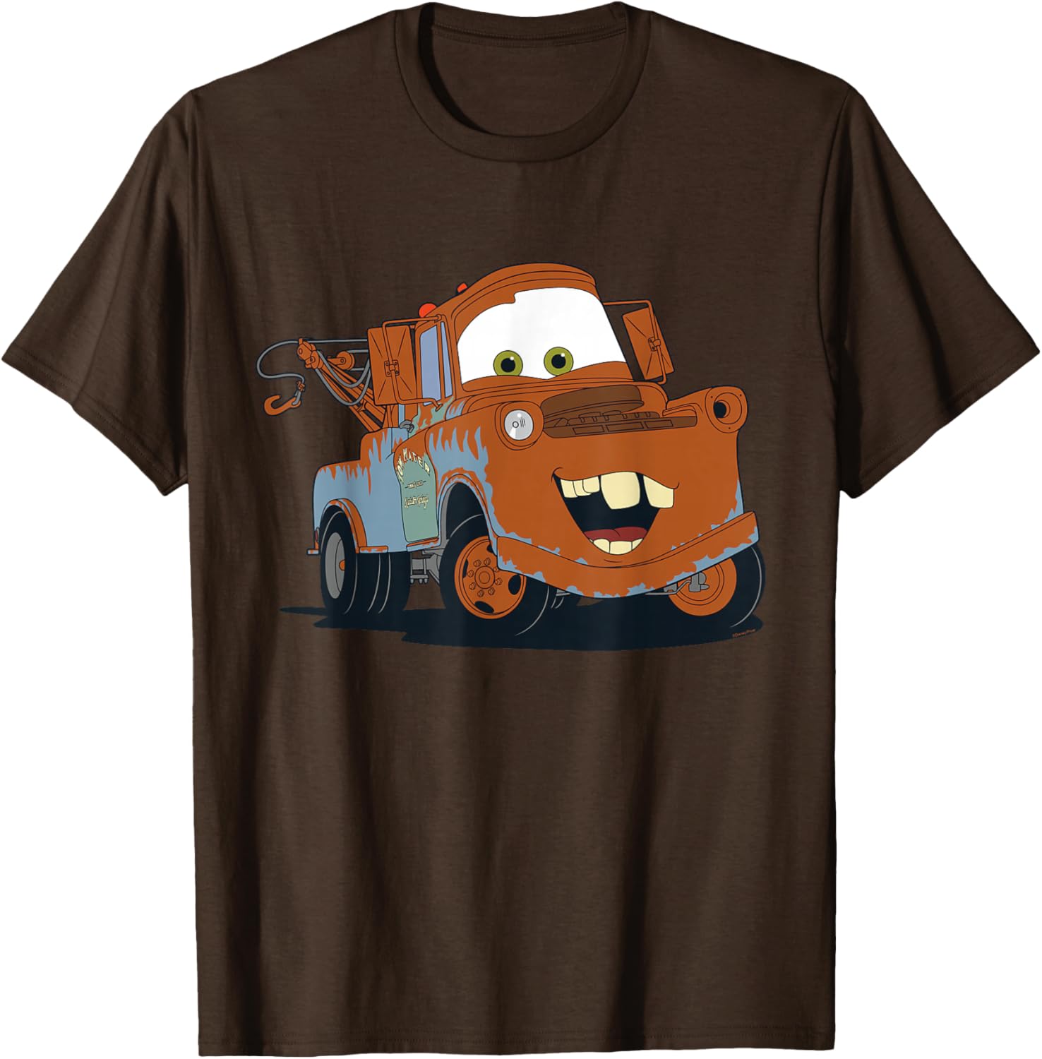 Disney Pixar Cars Mater Tow Truck Big Pic T-Shirt for Kids and Adults - 1