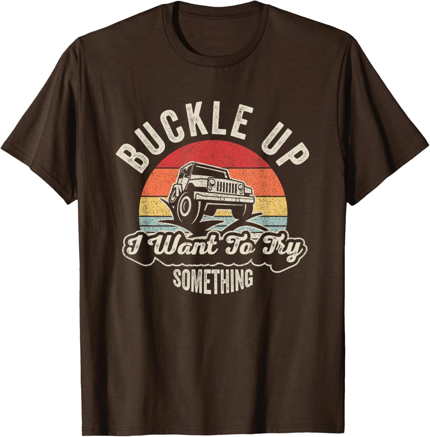 Vintage Offroad Car T-Shirt Buckle Up Adventure Awaits for Outdoor Lovers - 12