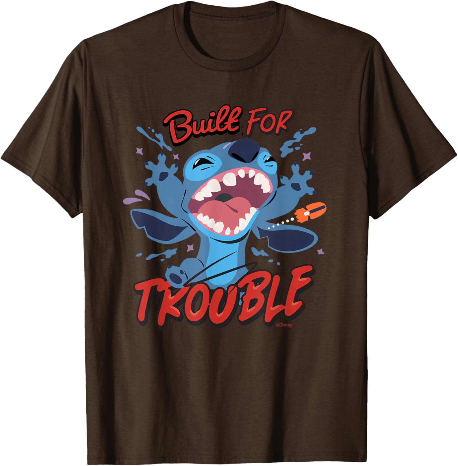 Disney Stitch Built for Trouble T-Shirt Fun Apparel for Fans of Lilo and Stitch - 9