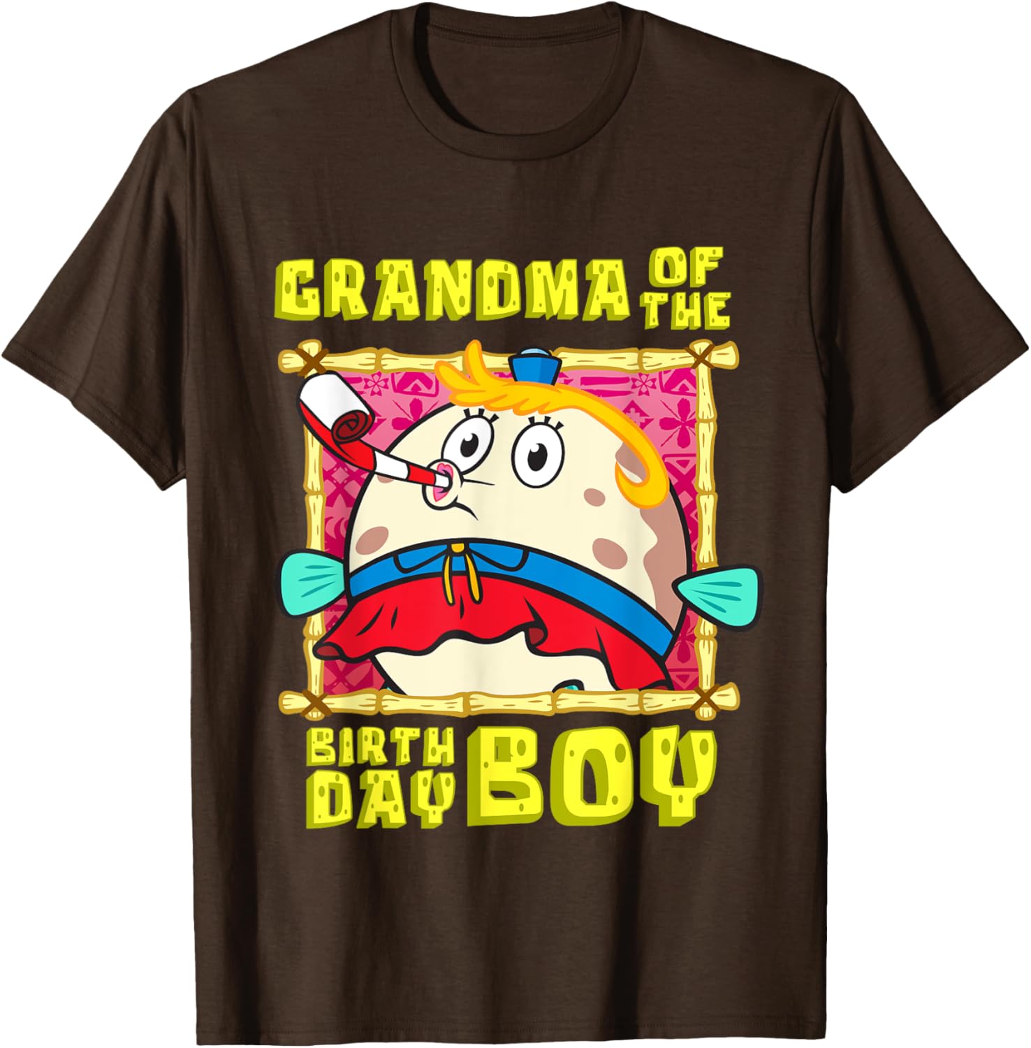 Mademark SpongeBob Mrs Puff Grandma Birthday Boy T-Shirt for All Ages - 11