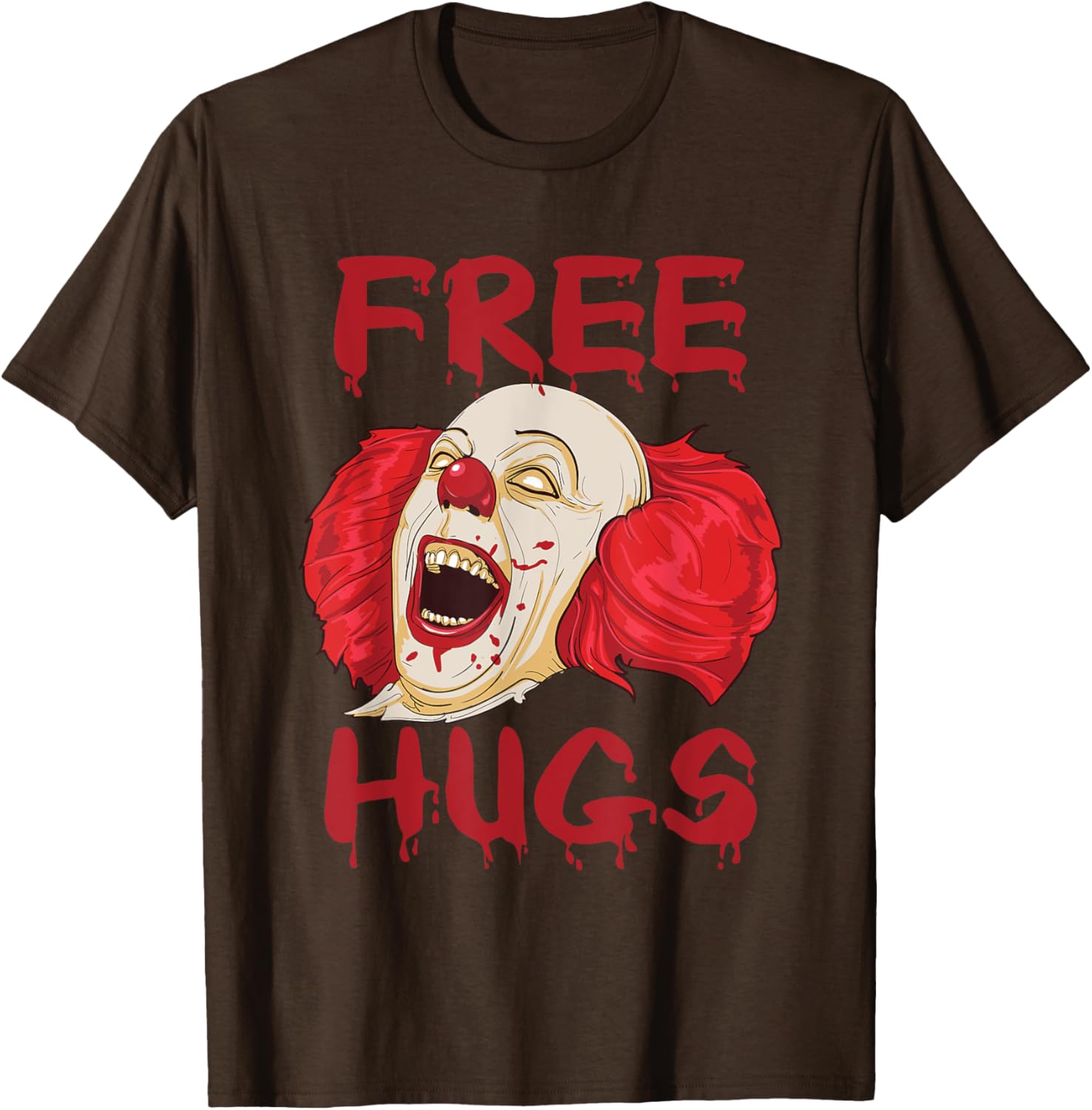 Free Hugs Halloween Scary Clown T-Shirt Gift for Horror Fans - 9
