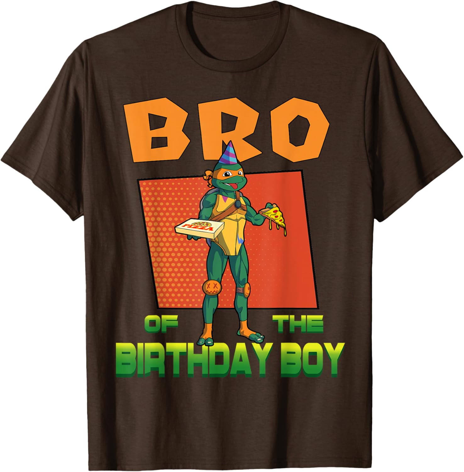 Mademark TMNT Mikey Birthday Boy Pizza Party T-Shirt for Kids - 14