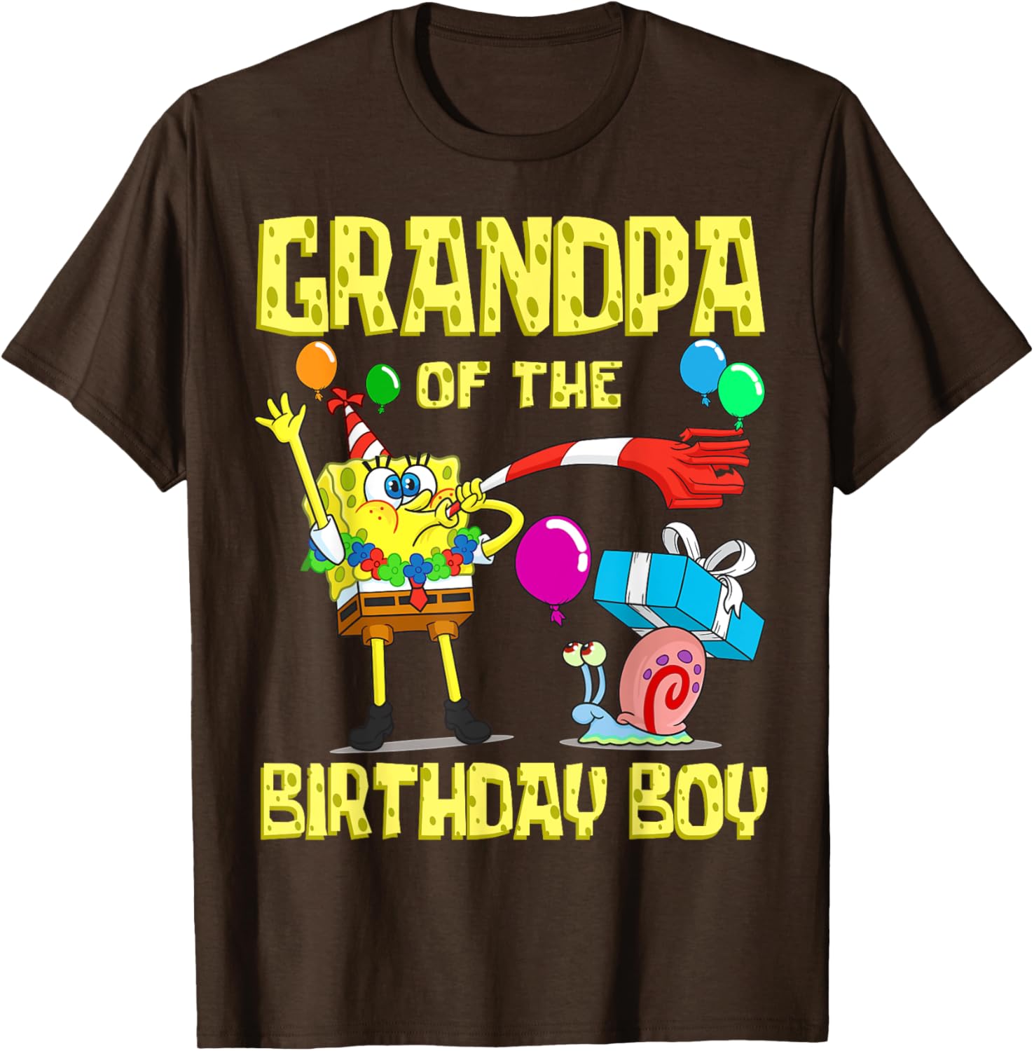 SpongeBob Grandpa of the Birthday Boy Theme Party T-Shirt for Kids - 9