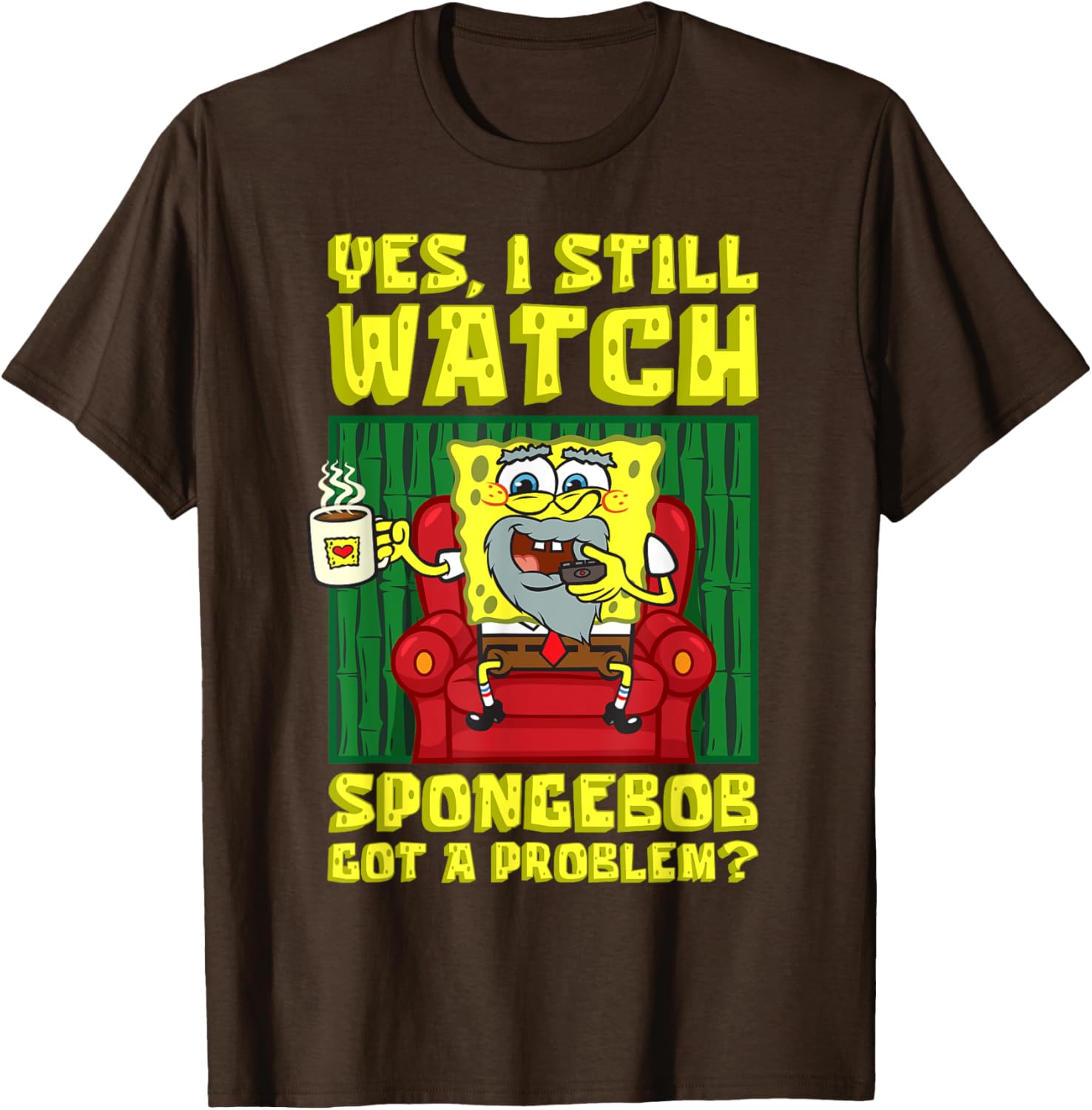 Mademark x SpongeBob Adult T-Shirt I Still Watch SpongeBob Humor Tee - 15