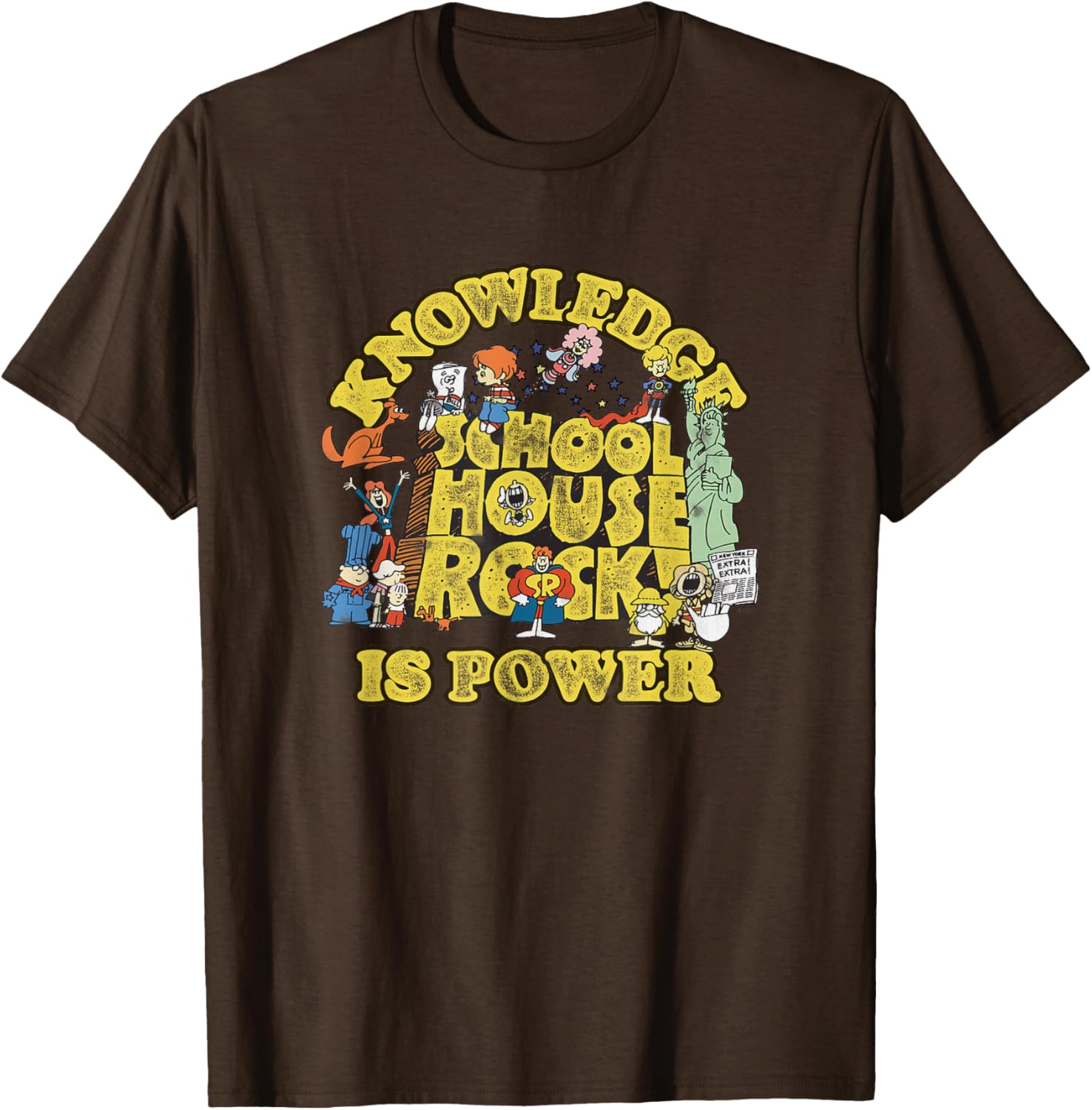 Ripple Junction Schoolhouse Rock Knowledge Is Power T-Shirt for Fans - 4