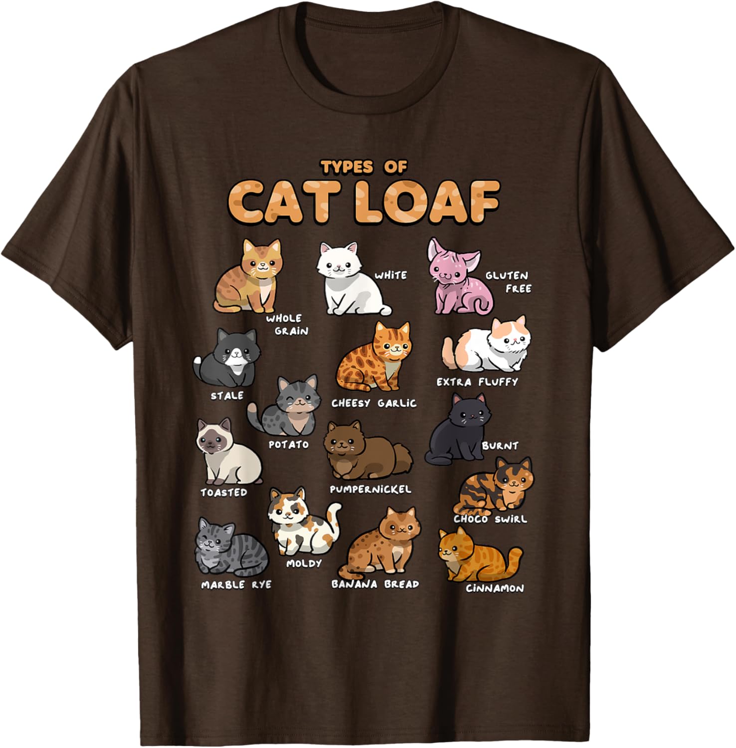 Cute Cat Loaf Kawaii Kitten T-Shirt for Cat Lovers Men Women Kids - 24