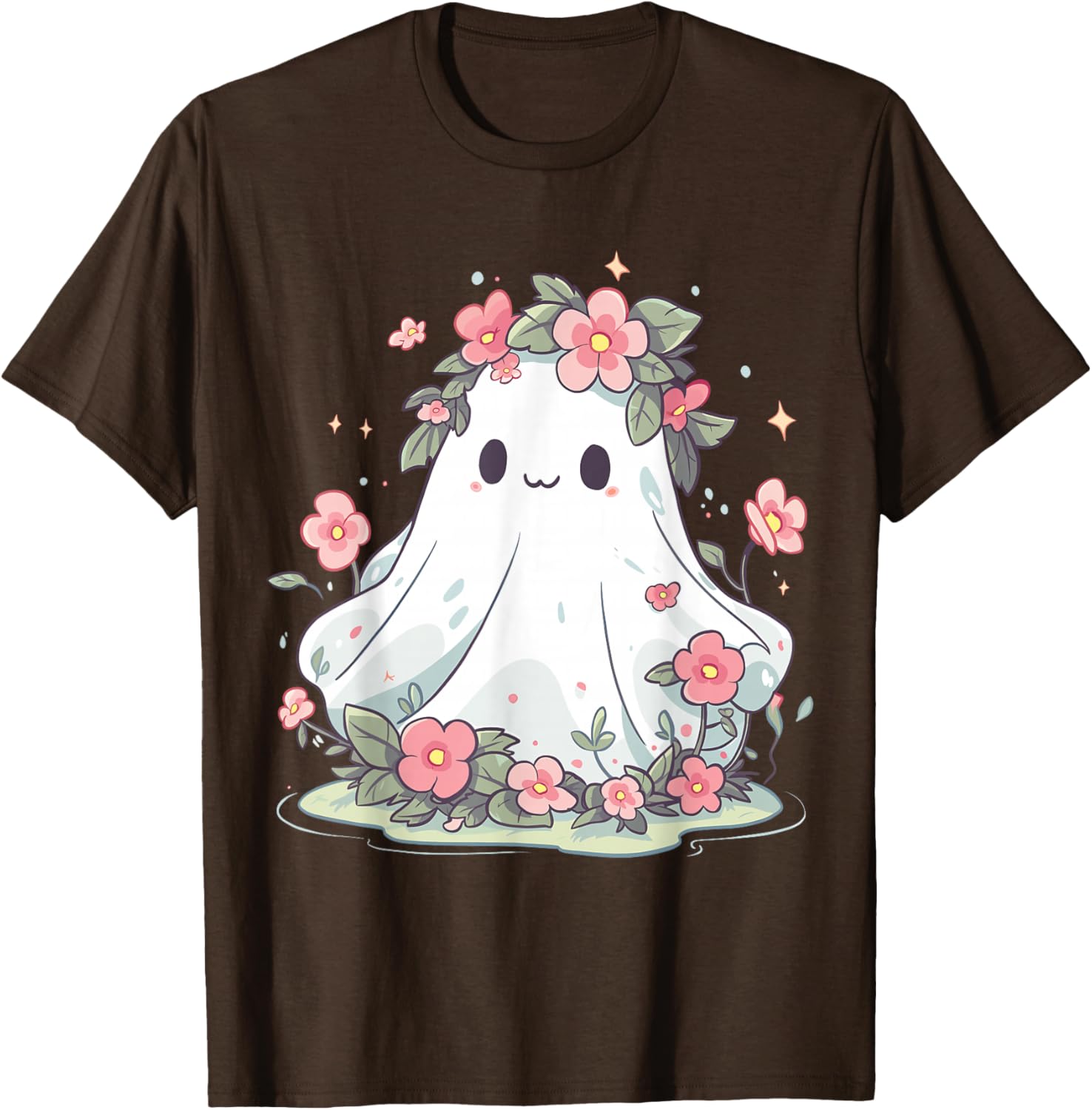 Floral Ghost Halloween Shirt for Girls and Women – Fun Costume T-Shirt - 12